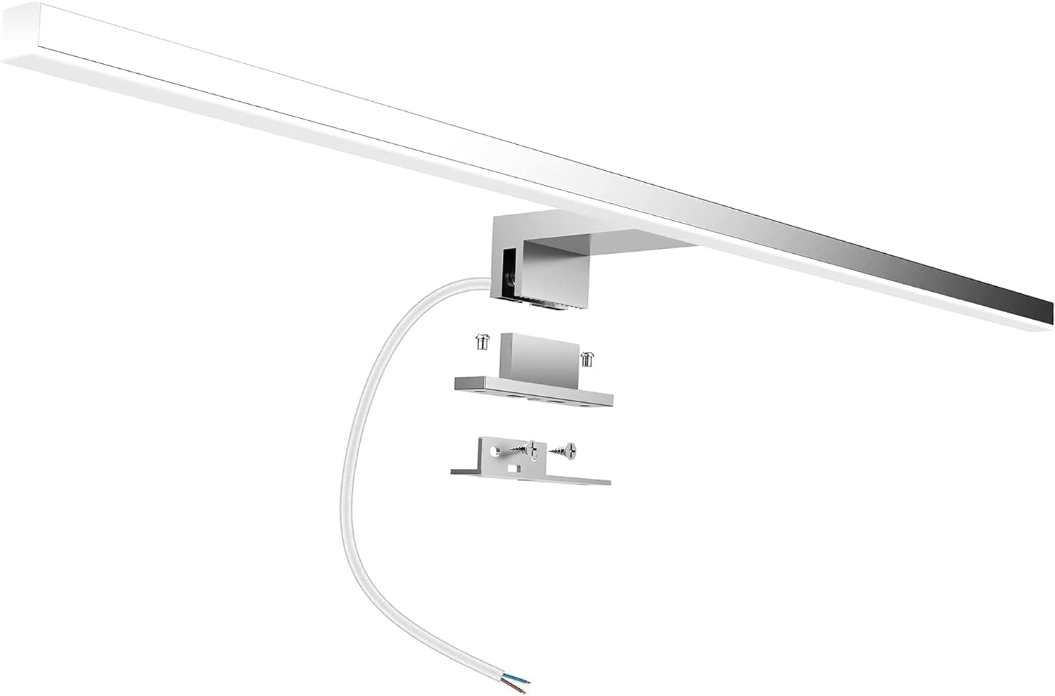 Aogled Lampada da Specchio LED per Bagno 10W 820LM 60cm 230V 4000K,3-in-1 Classe II Lampada,Senza Sfarfallio,Specchio Frontale/Armadio/Illuminazione a Parete Bianco Neutro