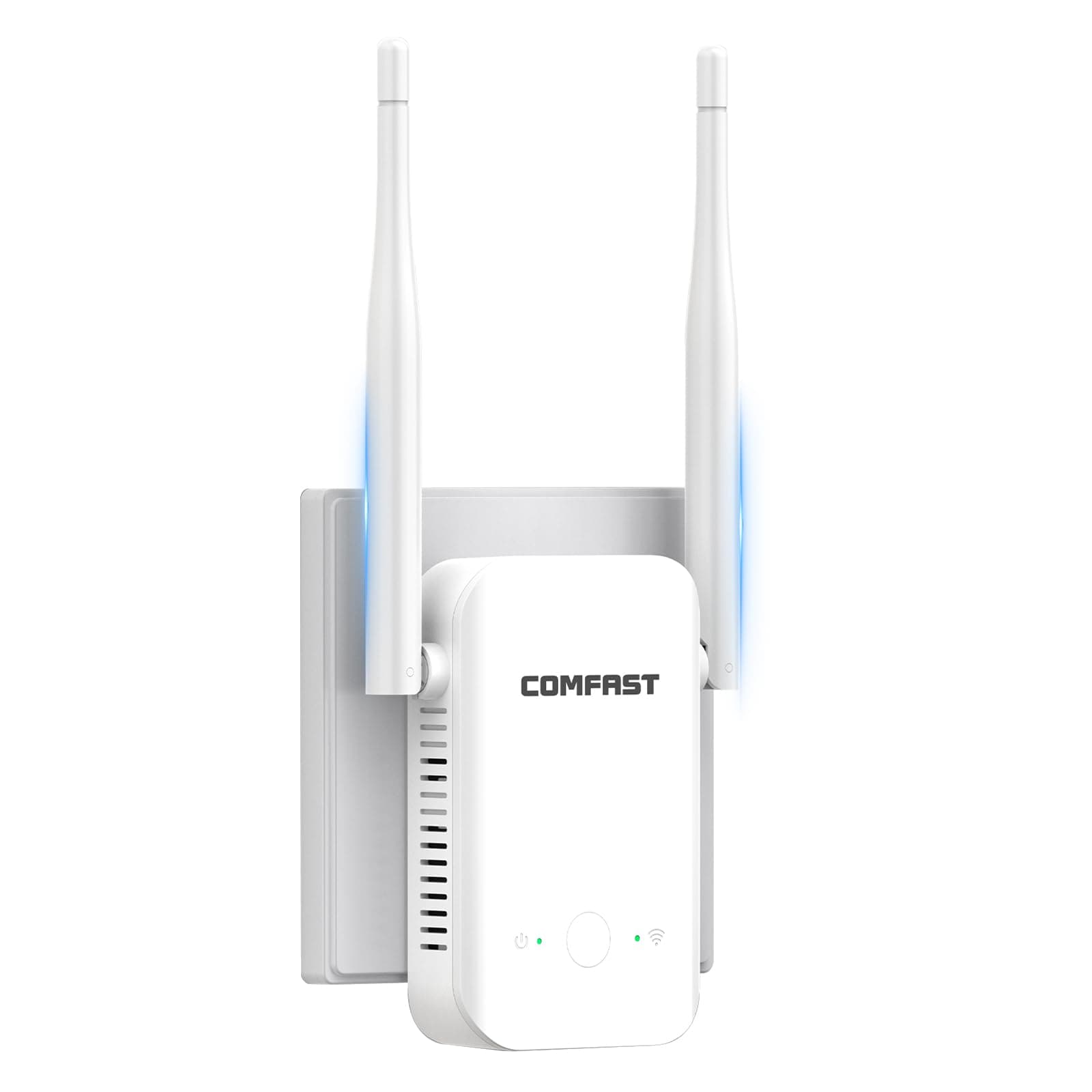 COMFAST Repetidor WiFi, N300Mbps Amplificador Señal WiFi para Casa y Oficina con 2 Antenas Externas, Extensor de Cobertura, Botón WPS, Indicador de Señal, Compatible con los Routers