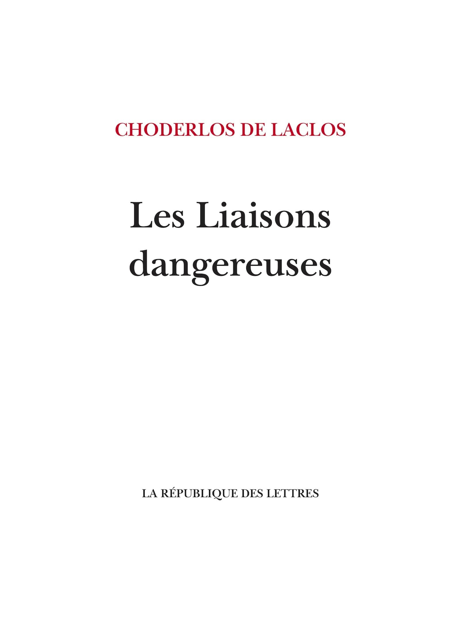 Les Liaisons dangereuses