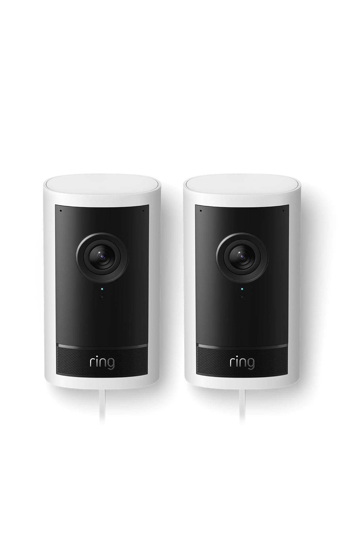 Ring Cámara exterior Pro con enchufe (Outdoor Camera Pro, última generación) | Cámara de seguridad | Retinal Vision 4K, zoom de hasta 10x | Prueba gratuita de 30 días del plan de suscripción Ring