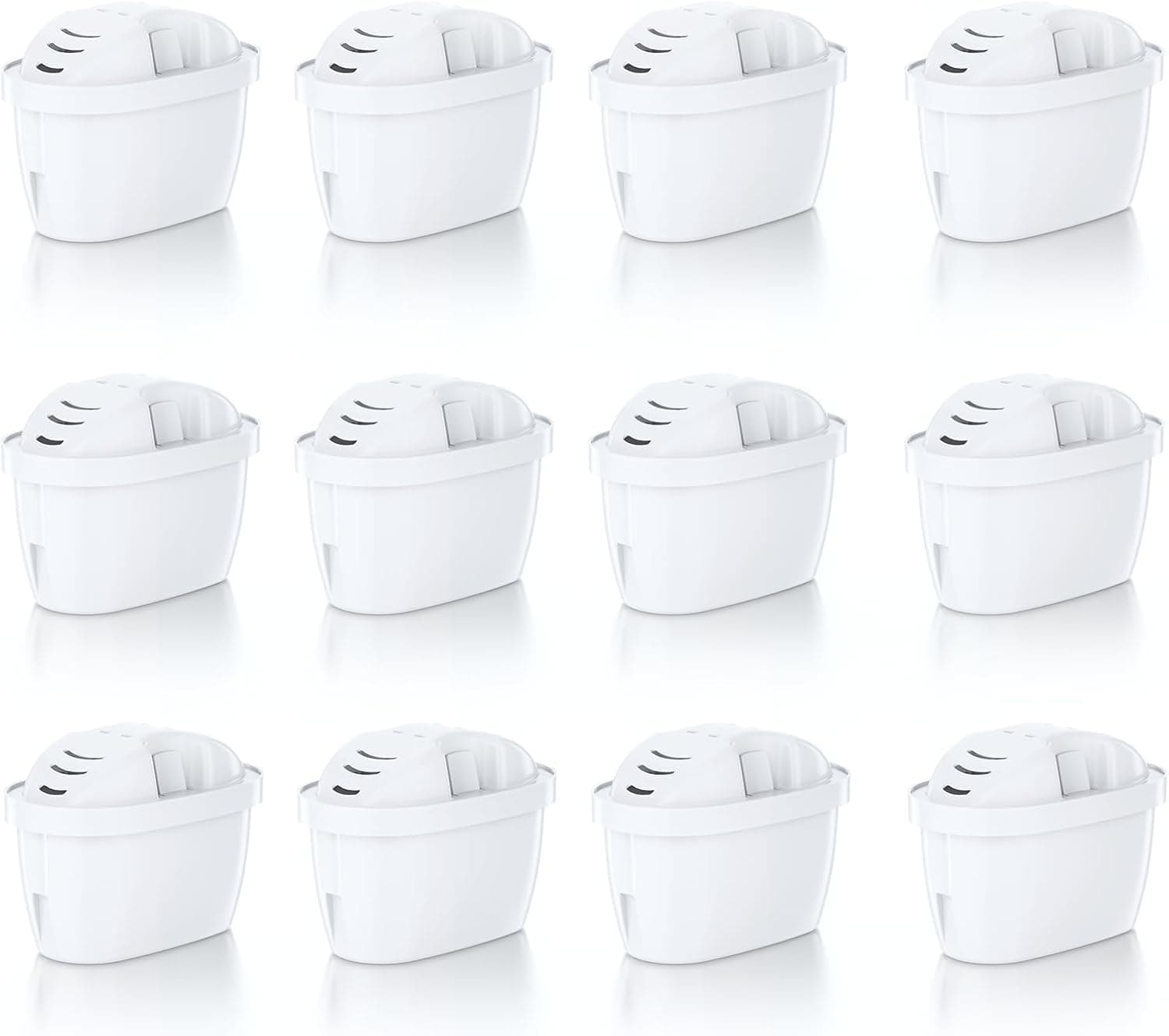 Molifal Lot de 12 cartouches filtrantes à eau compatibles avec Brita Maxtra, Maxtra+, pour carafes Marella, Style, Elemaris, filtration en 5 étapes, élimine le chlore, les odeurs, les métaux, sans BPA