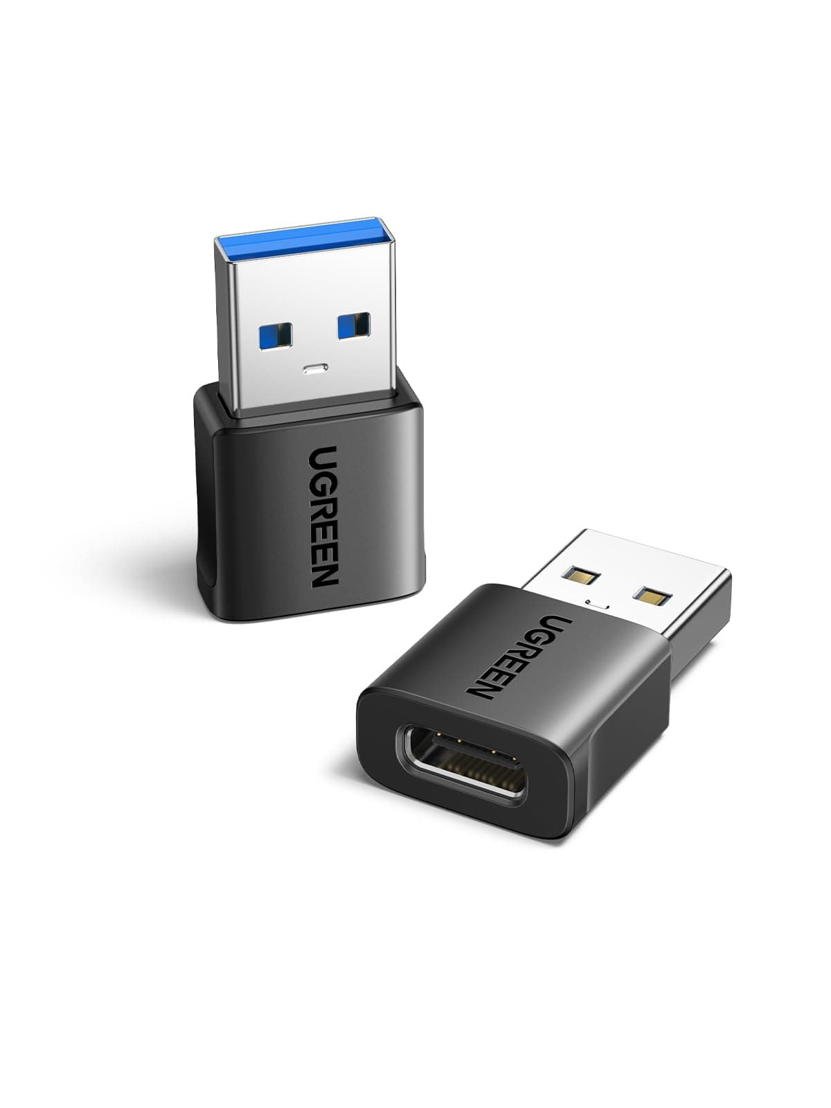 UGREEN USB C auf USB Adapter (2 Stück), 10Gbps Adapter Kompatibel mit iPhone 17/16/15/14/Pro/Max iPad Galaxy S24/S23 Serie Laptops Ladegerät usw.