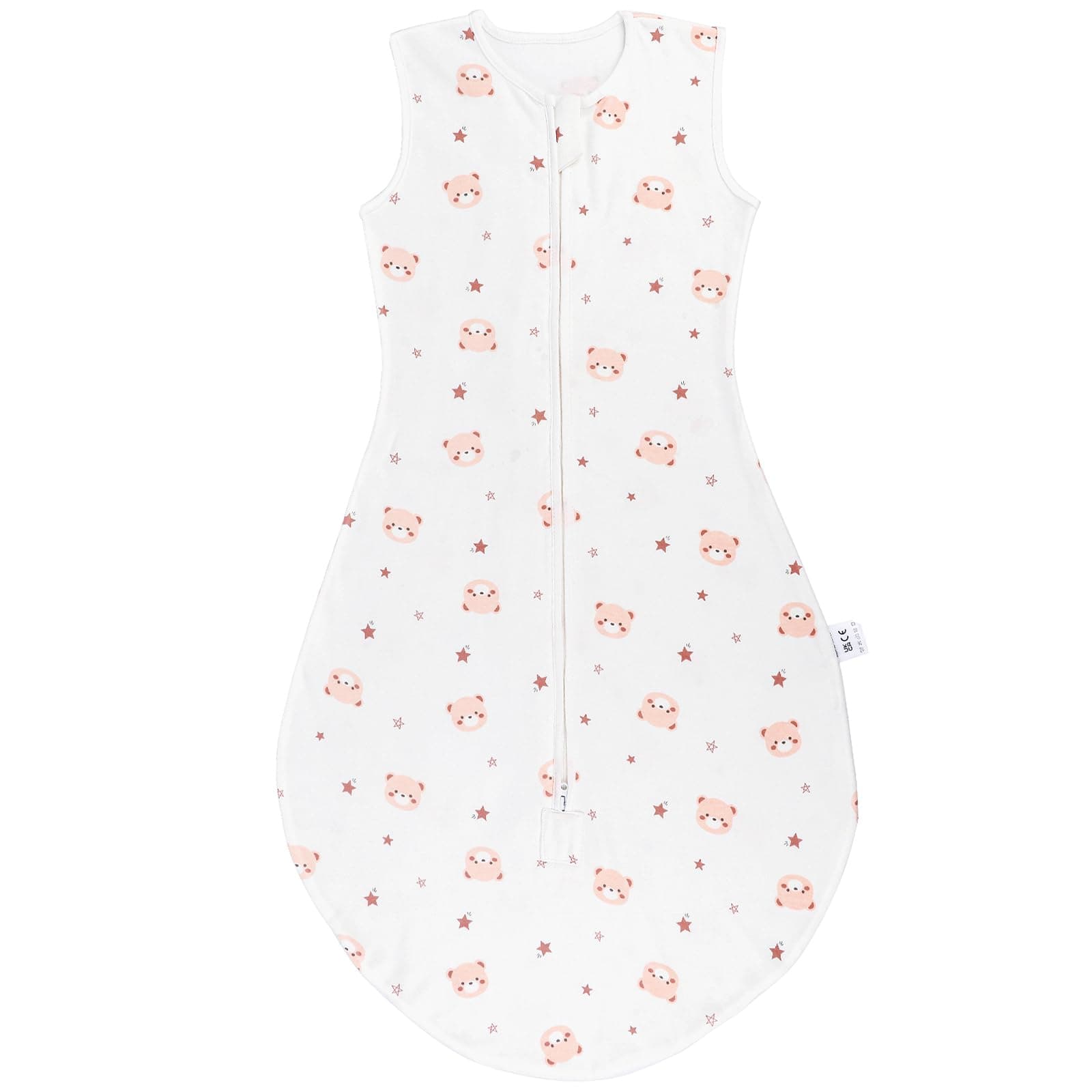 Taricor Gigoteuse Ete 18 36 Mois, 0.5 Tog Gigoteuse pour Bébé, 100% Coton Turbulette Ete sans Manches Respirant Taille Réglable Gigoteuse pour Bébé 18-36 Mois (85cm-100cm, Orange Bear)