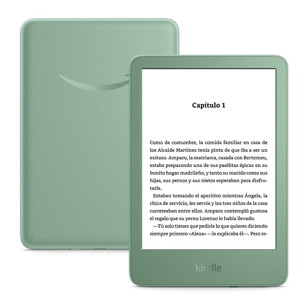Amazon Kindle (última generación) | el Kindle más ligero y compacto, con pantalla sin reflejos, pasos de página más fluidos y luz frontal ajustable | 16 GB | Sin publicidad | Verde matcha