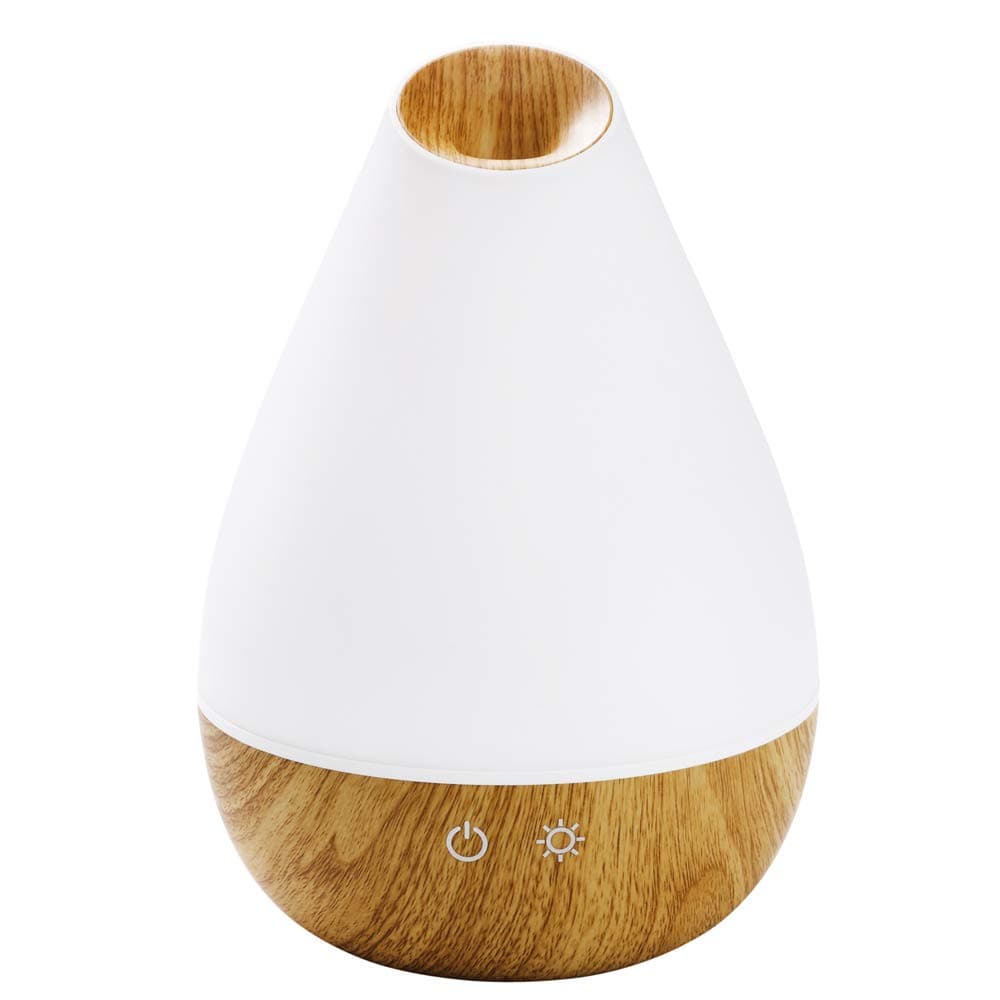 Promed – Aroma Diffuser AL-1300 WS Ultraschall Luftbefeuchter 1,3L – Elektr. Raumduft Duftvernebler für ätherische Öle mit LED-Licht, Holzoptik & Automatikmodus – Duftlampe für Duftöl & Aromatherapie