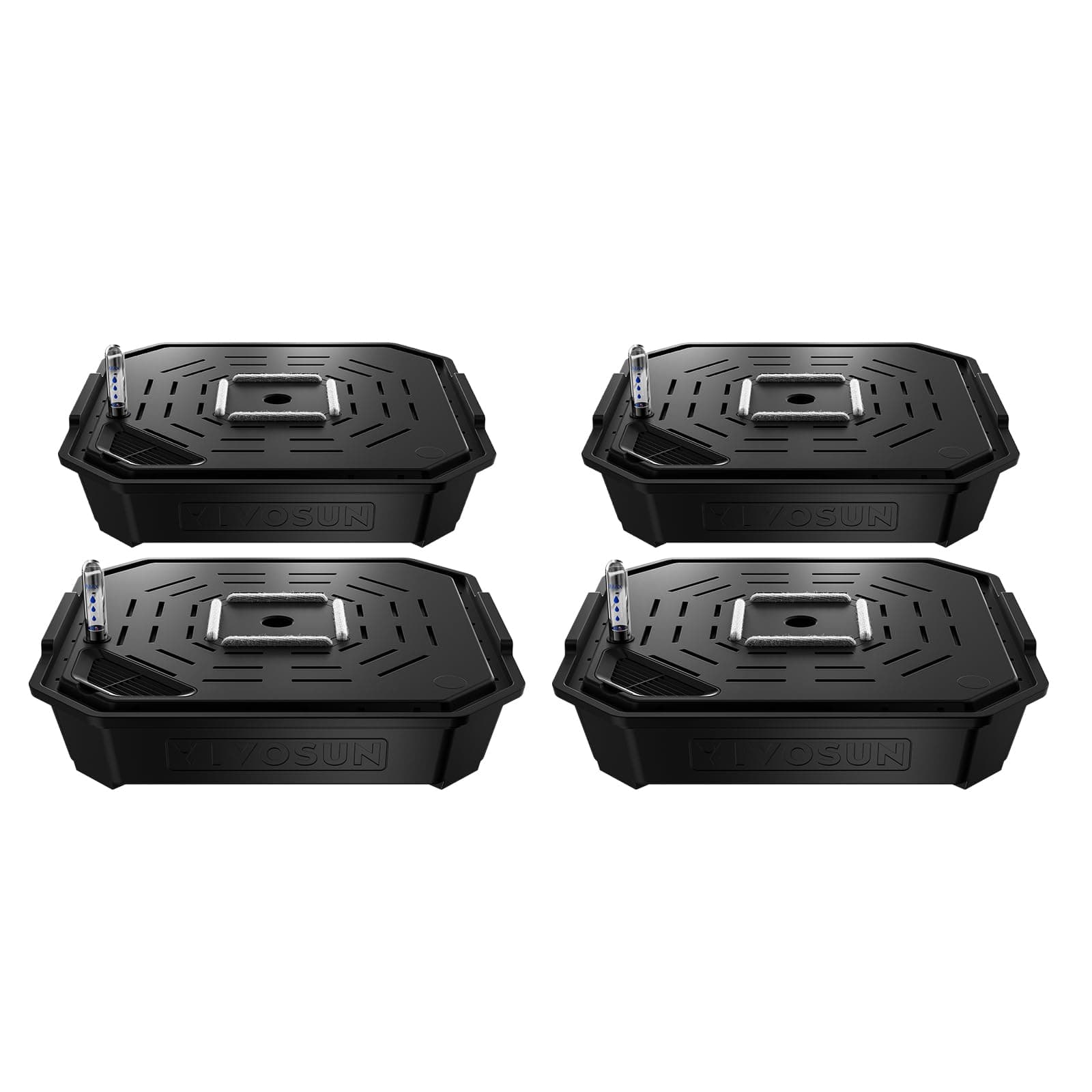 VIVOSUN FlexFeed 4er-Pack selbstbewässernder Stofftopf mit Wasserzähler & Wartungsfenster, Auto-Bewässerungssystem für Growzelt, Gewächshaus & Indoor Anbau