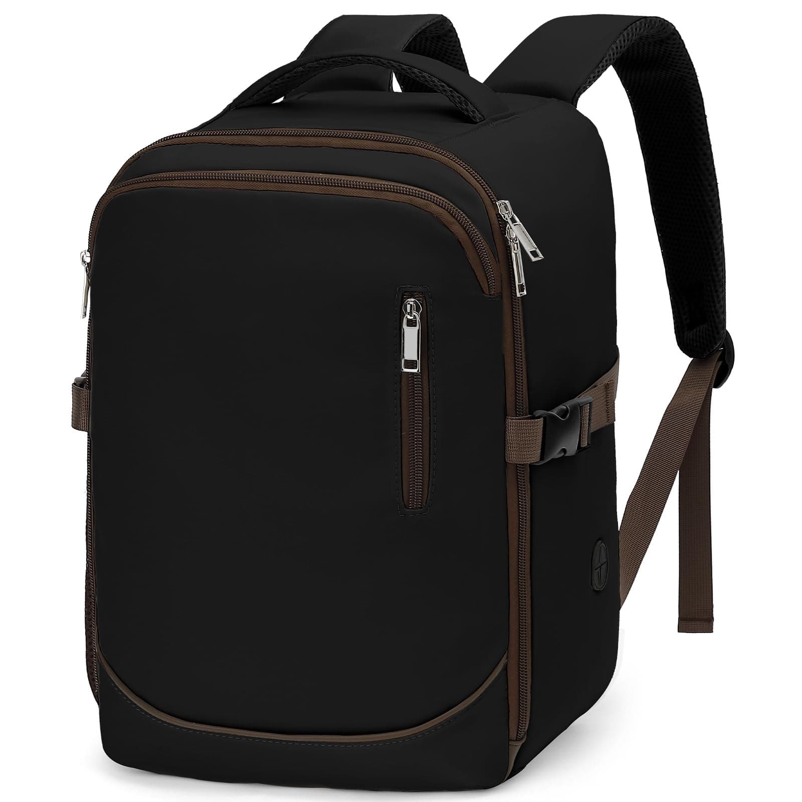 Yankony Mochila Viaje Cabina Avion 40x20x25 para Ryanair 20L Travel Backpack con Bolsillo Antirrobo Cabin Bag Equipaje De Mano Hombre Mujer, Negro