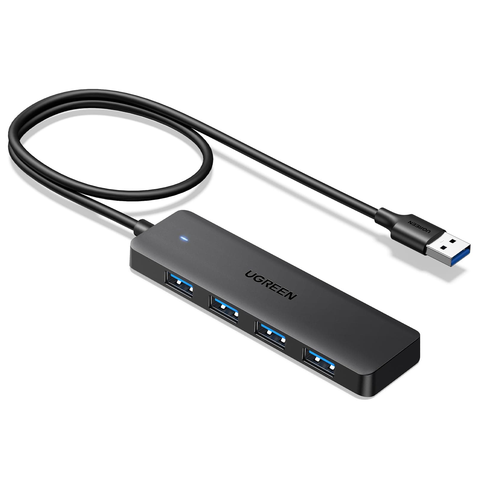 UGREEN 4-Port USB 3.0 Hub Verteiler 5Gbps USB Mehrfachstecker Splitter für MacBook, iMac, Surface, Dell, Thinkpad, USB Stick, Mobile HDD, Desktop PC und mehr (60cm)