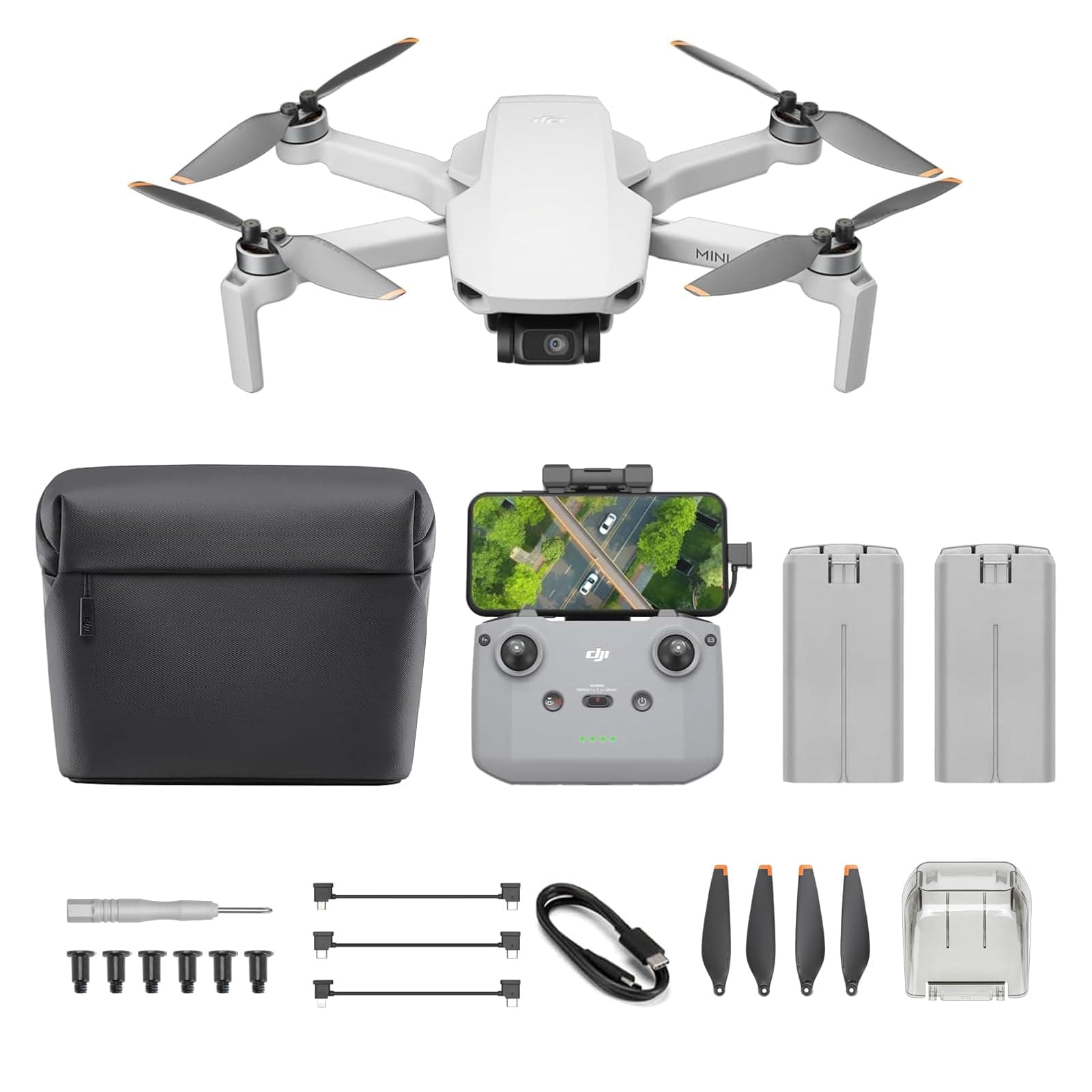 DJI Mini 4K, Drohne mit 4k UHD Kamera für Erwachsene, unter 249 g, 3-Achsen Gimbal Stabilisierung, 10 km Videoübertragung, autom. Rückkehr (Mini 4K Camera Drone)