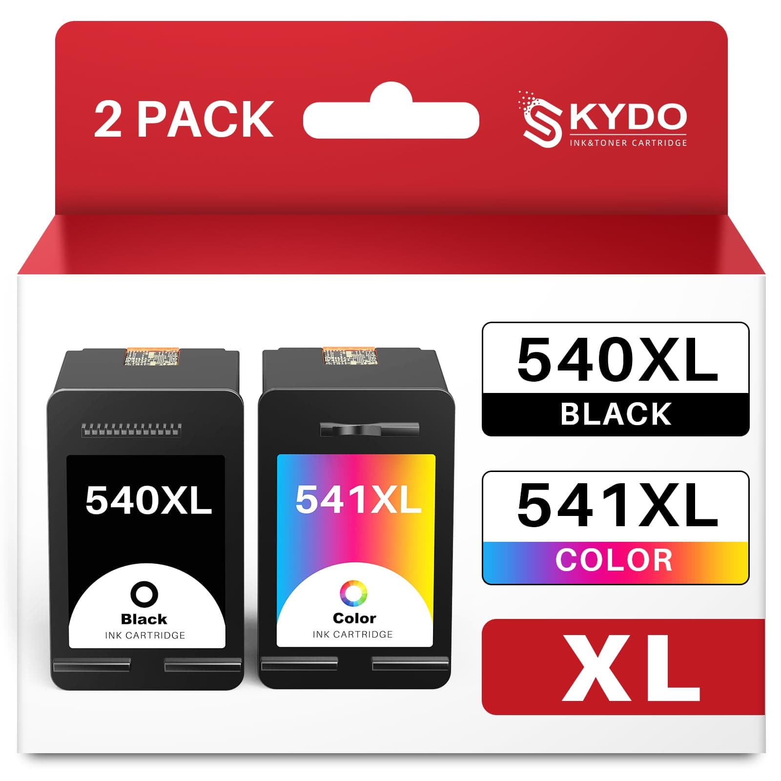 Skydo PG-540XL CL-541XL Remplacement pour Canon 540XL et 541XL Compatible pour Cartouche Canon 540 541 540XL Compatibles pour MG3650 MG3550 MG4250 MG3650S MG3600 MX475 MG2150 MG3150