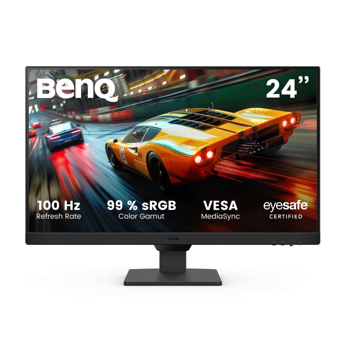 BenQ GW2490E 24 Zoll Eye-Care Gaming Monitor, 100Hz, 1920x1080p, IPS, integrierte Lautsprecher, Wandhalterung, Thin Bezel, Smarte Helligkeitsanpassung, 2X HDMI, DisplayPort