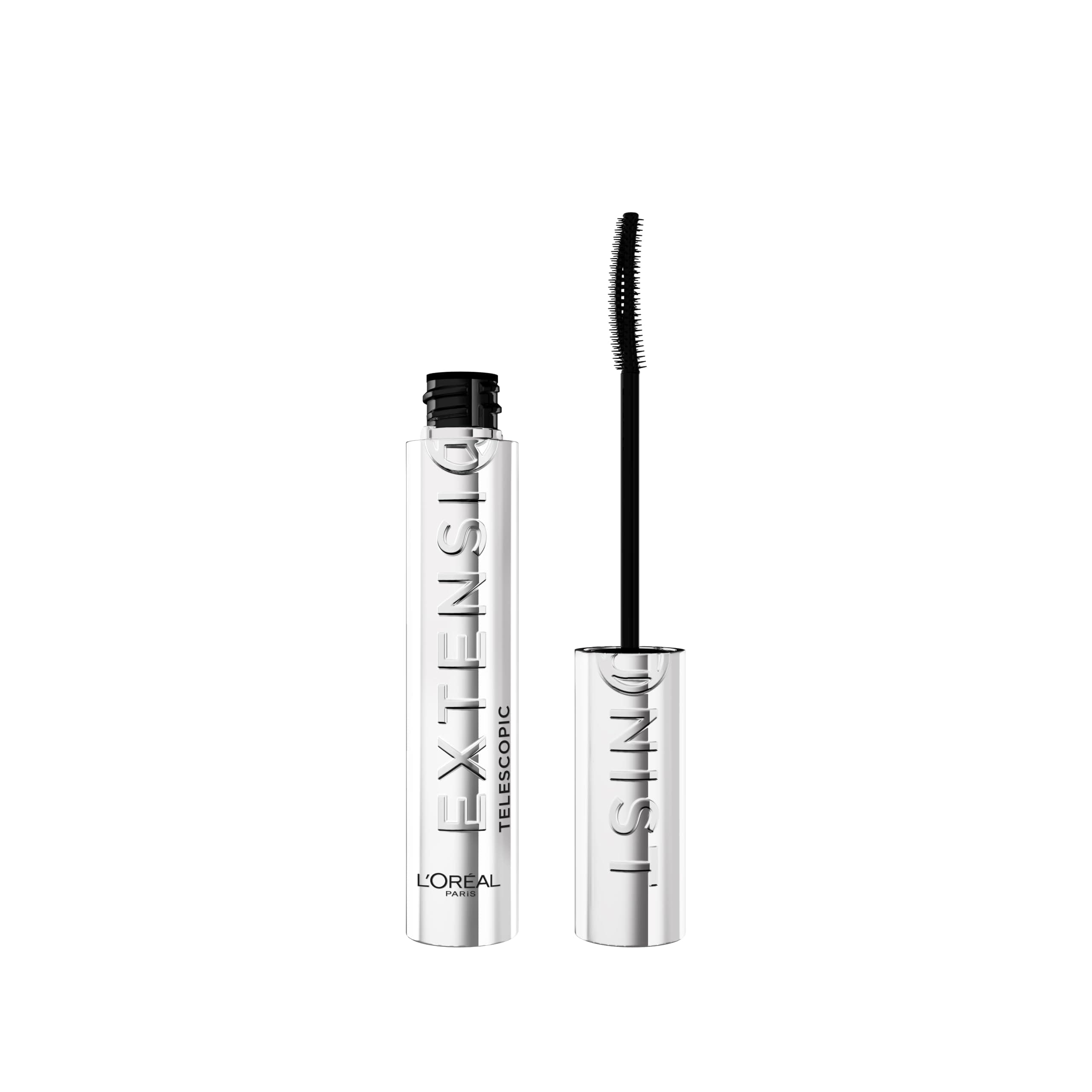 L'Oréal Paris Telescopic Extensionist Mascara, Ciglia Lunghe e Definite per 24H, Curvatura impeccabile, Formula con Fibre Allunganti e Pigmenti Magnetici, Nero, 9,9 ml
