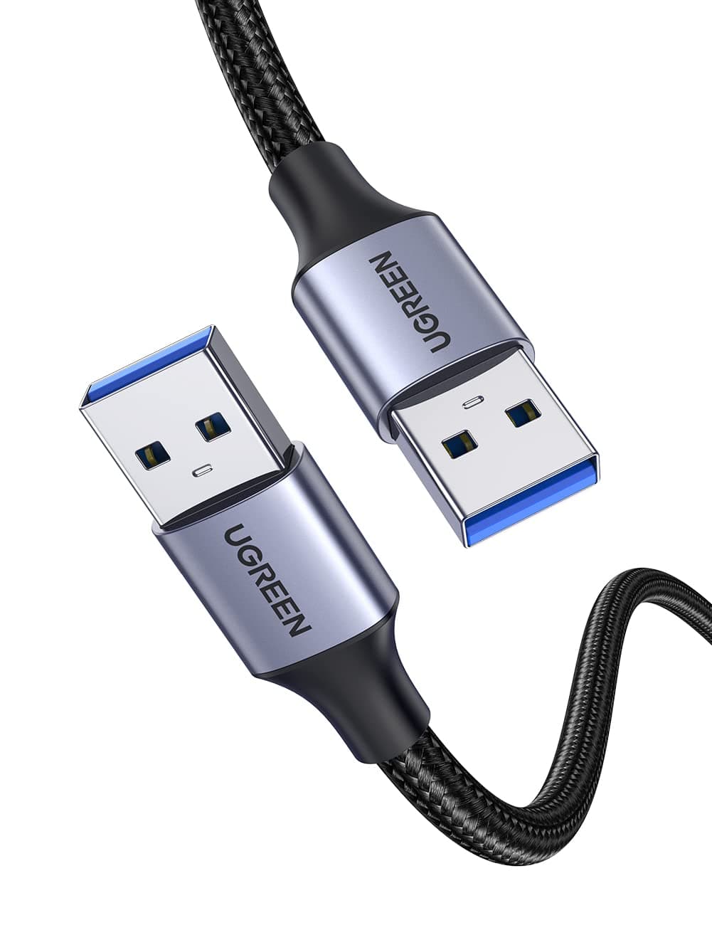 UGREEN USB 3.0 Kabel 5 Gbps Super Speed,Nylon USB Kabel auf USB kompatibel mit Drucker, Laptop, Festplatten, Kamera usw. (0.5M)