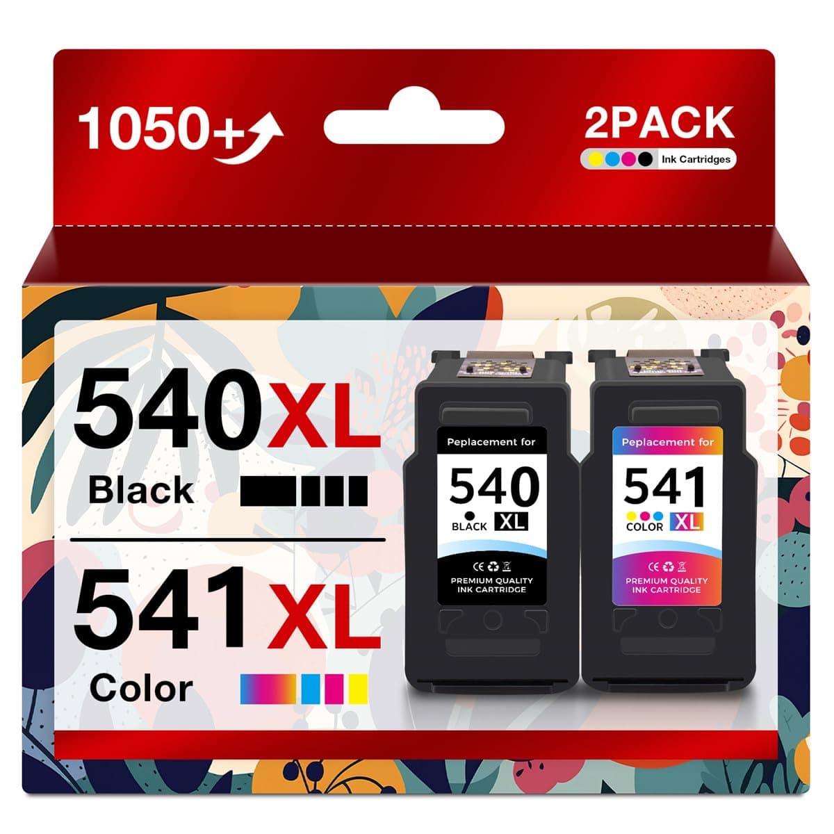 PG-540XL CL-541XL Remplacement pour Cartouche Canon 540 et 541 XL encre compatibles pour PIXMA MG3650 MG3550 MG4250 Imprimante (1 Noir, 1 Tri-Couleur)