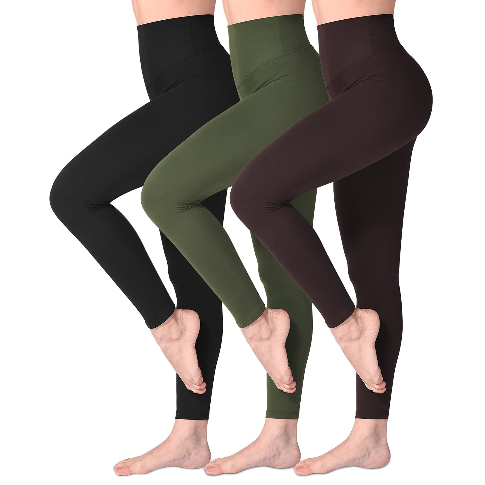 SINOPHANT Mallas Deporte Mujer de Cintura Alta, Leggins de Control de Abdomen Opacas, Elásticas, Leggings Mujer Vestir, Suaves como la Mantequilla