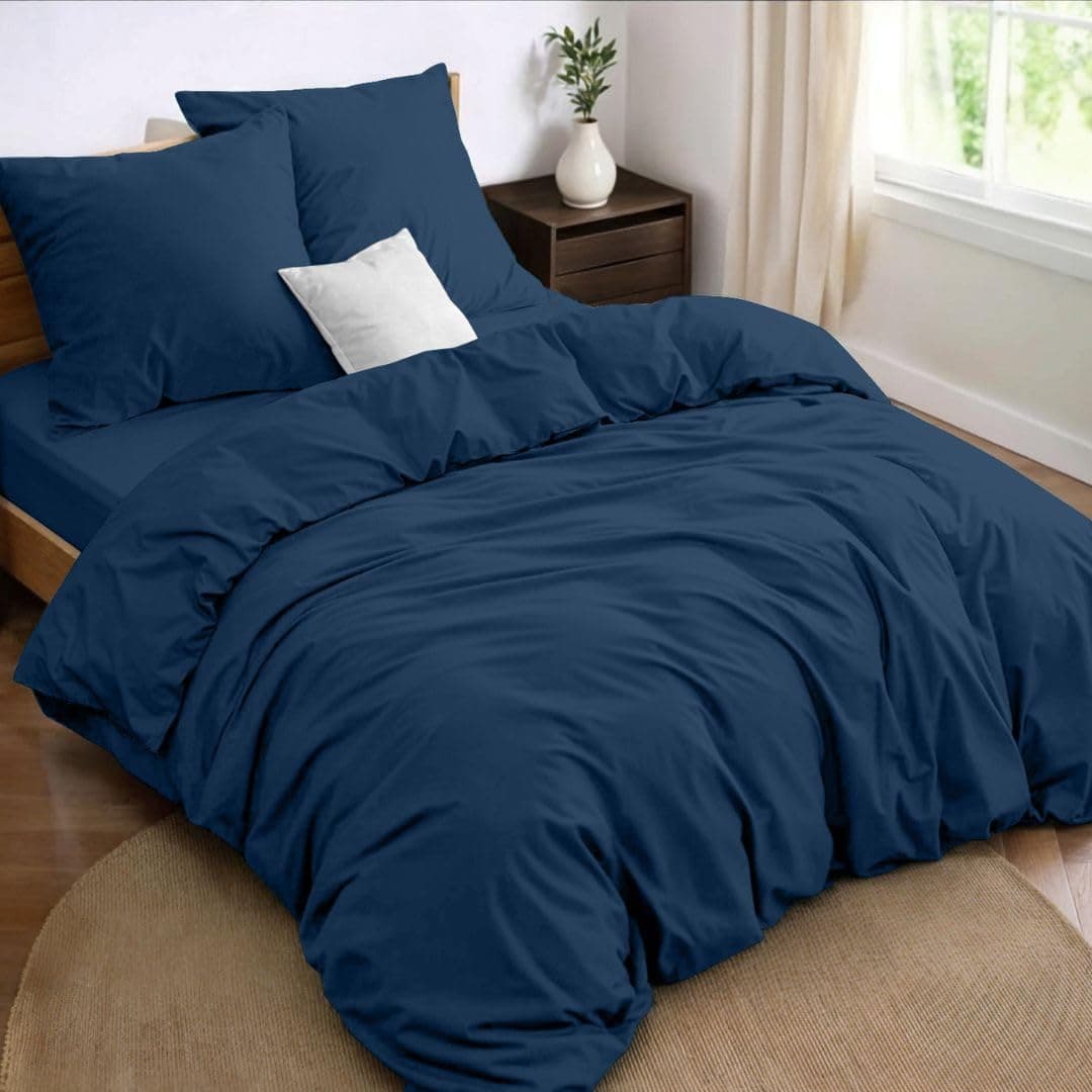 Dreamzie Parure de Lit 160 x 200 4 Pièces Housse de Couette 240x220 cm + Drap Housse 160 x 200 cm avec 2 taies d'oreillers 65x65 cm 240x220 Parure 100 Fils/cm² en Microfibre - Oeko-Tex