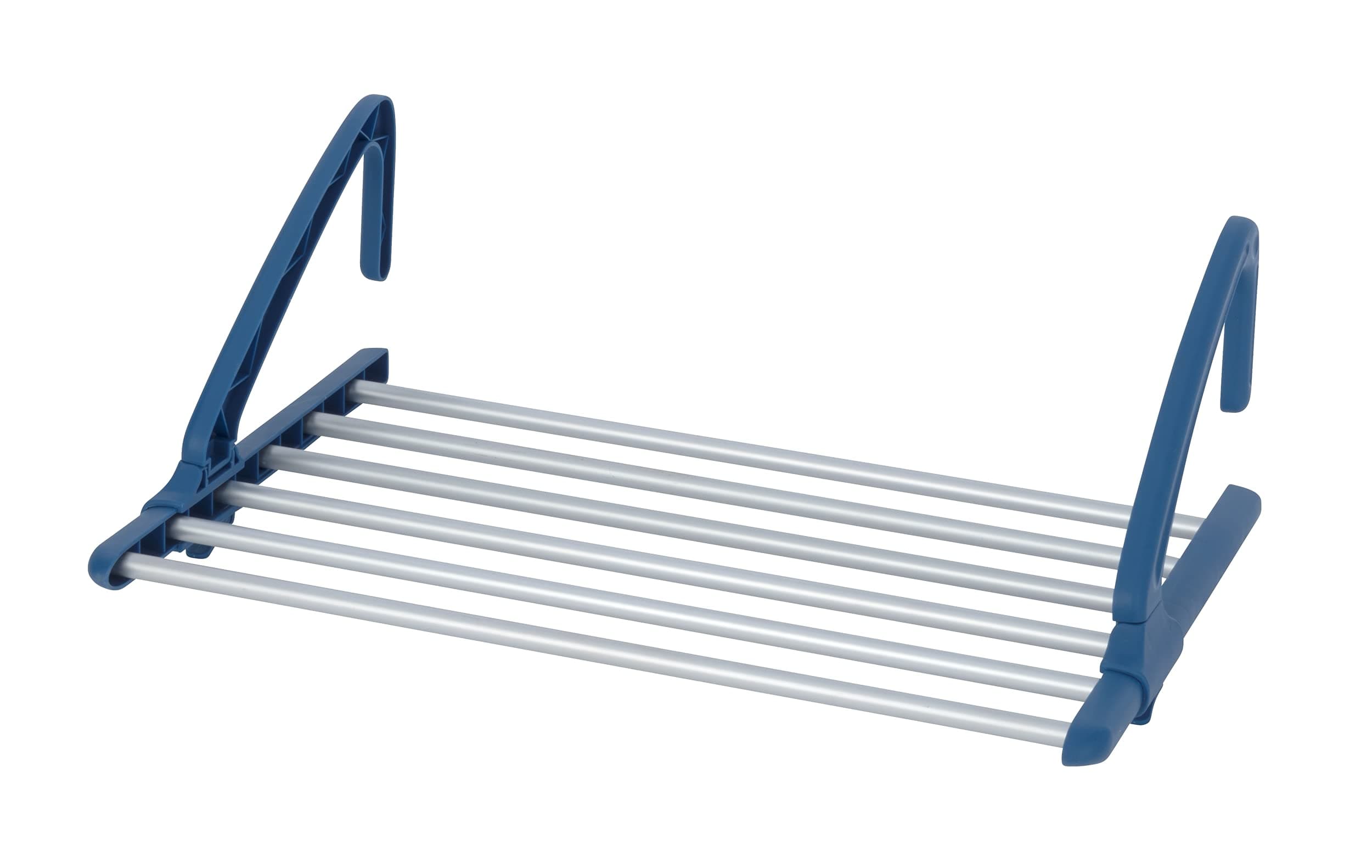 WENKO Balkon-Wäschetrockner 6 m Trockenlänge, teleskopisch ausziehbarer Wäscheständer für Balkon oder Heizung, Aluminium rostfrei