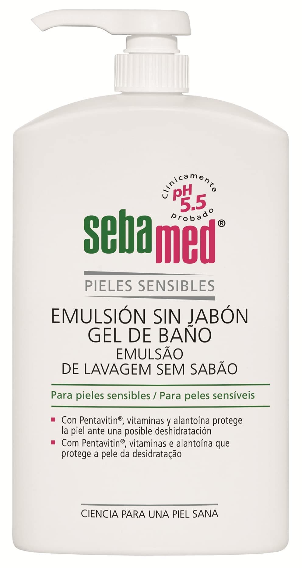 Sebamed Emulsión sin Jabón, Gel de Baño para Pieles Normales y Sensibles, Higiene Diaria