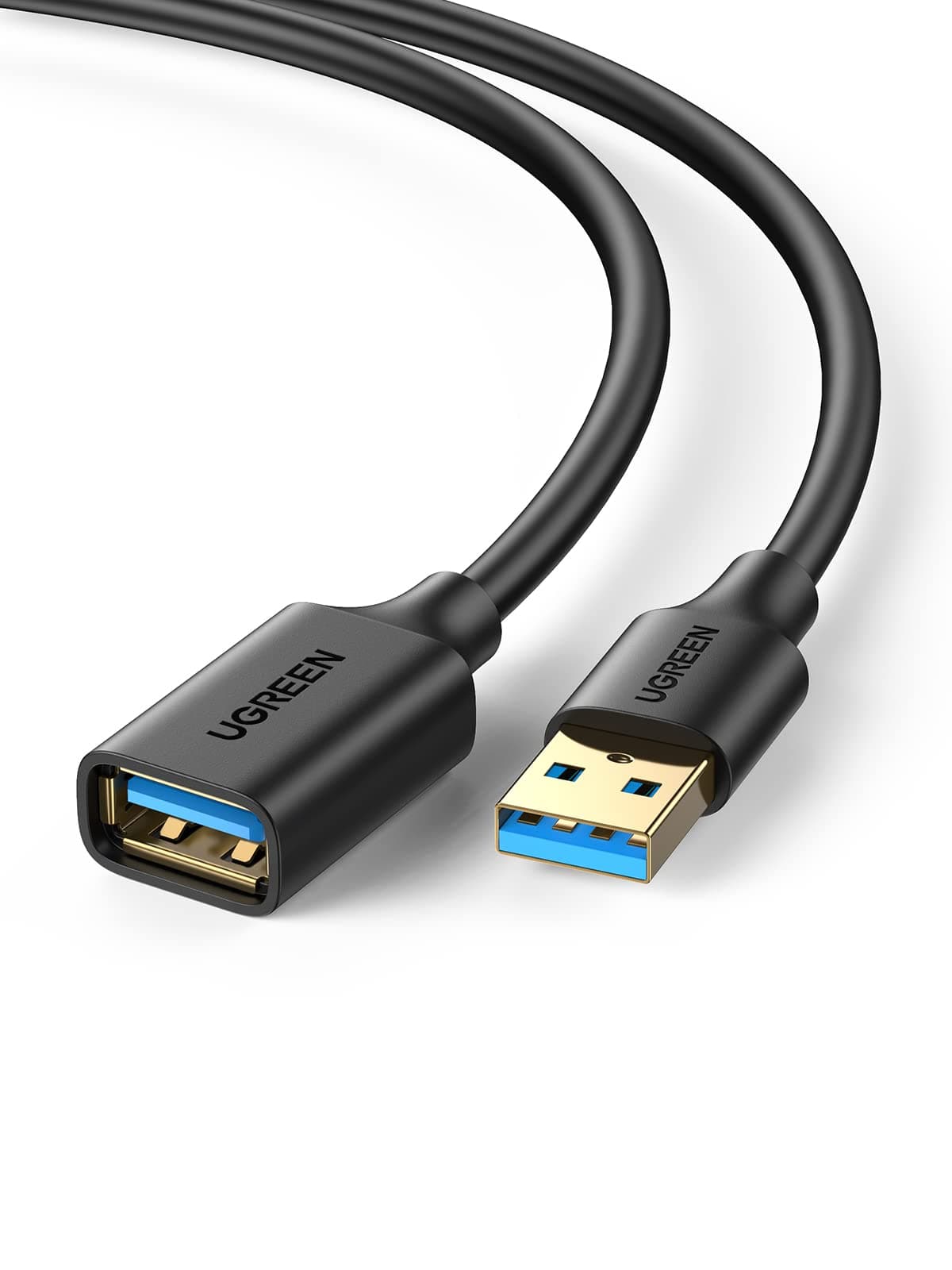 UGREEN USB Verlängerung Kabel USB 3.0 Verlängerungskabel A Stecker auf A Buchse mit Vergoldeten Kontakte für Kartenlesegerät,Tastatur, Drucker, Scanner, Kamera usw 2m
