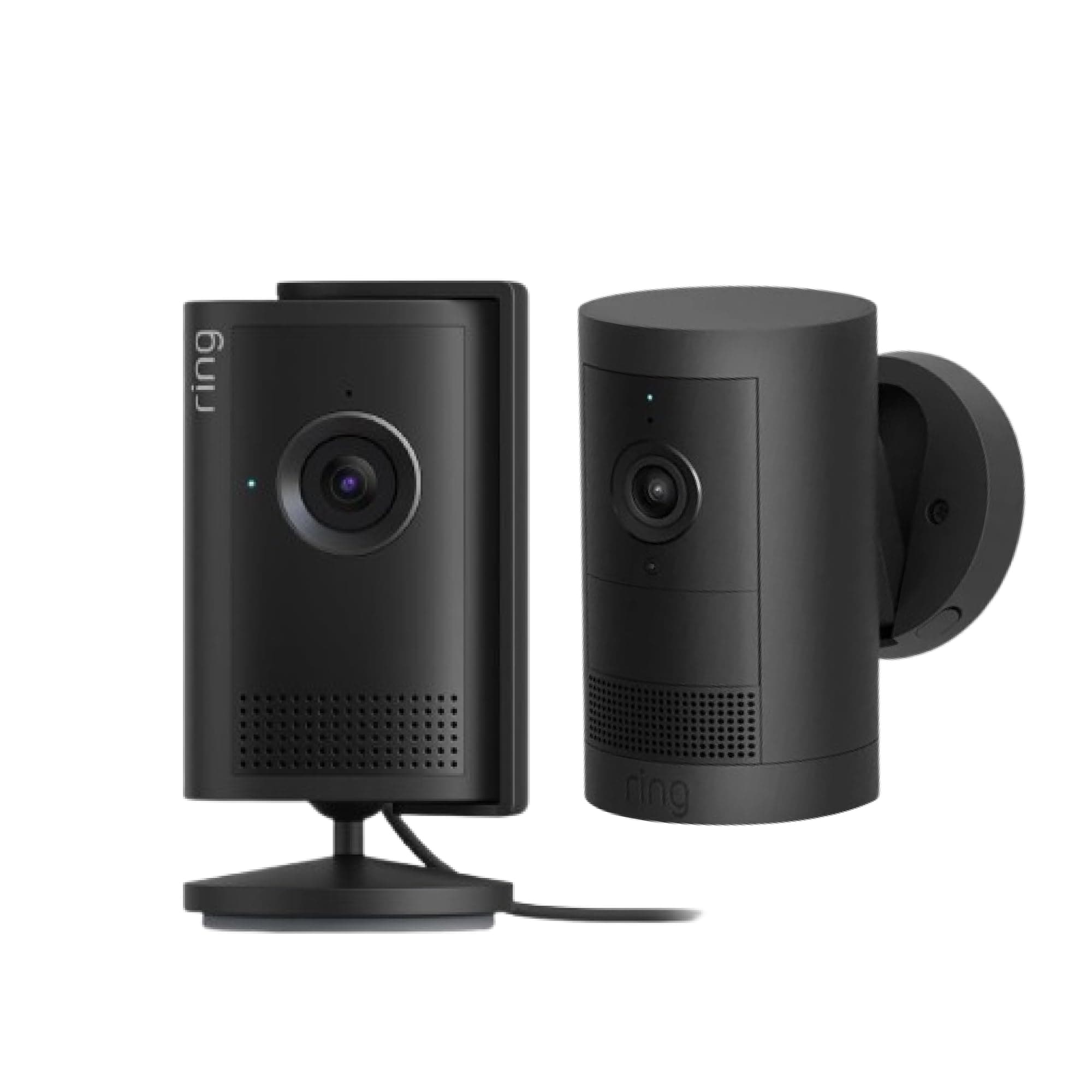 Ring Innenkamera Plus (neueste Generation) mit Außenkamera Plus | Sicherheitskamera mit Netzstecker | Retinal 2K, bis zu 4-facher, optimierter Zoom| 30 Tage Gratiszeitraum für Ring Home-Abonnement