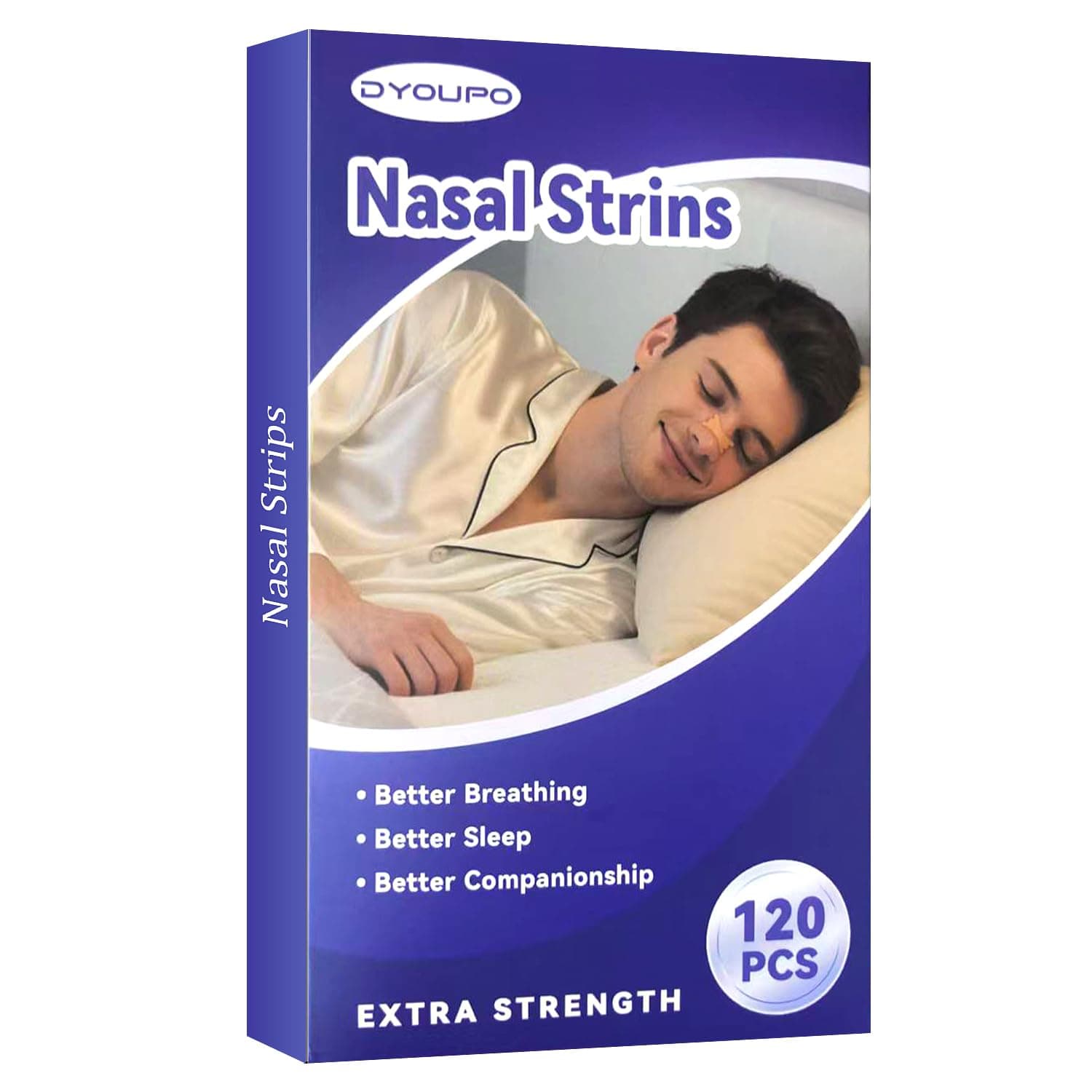 120 Pcs Tiras Nasales Antironquidos, Nasal Strips Parches Nasales Para Evitar Ronquidos, Tiras Nasales Anti Ronquidos para una Mejor Respiración al Dormir y Hacer Deporte