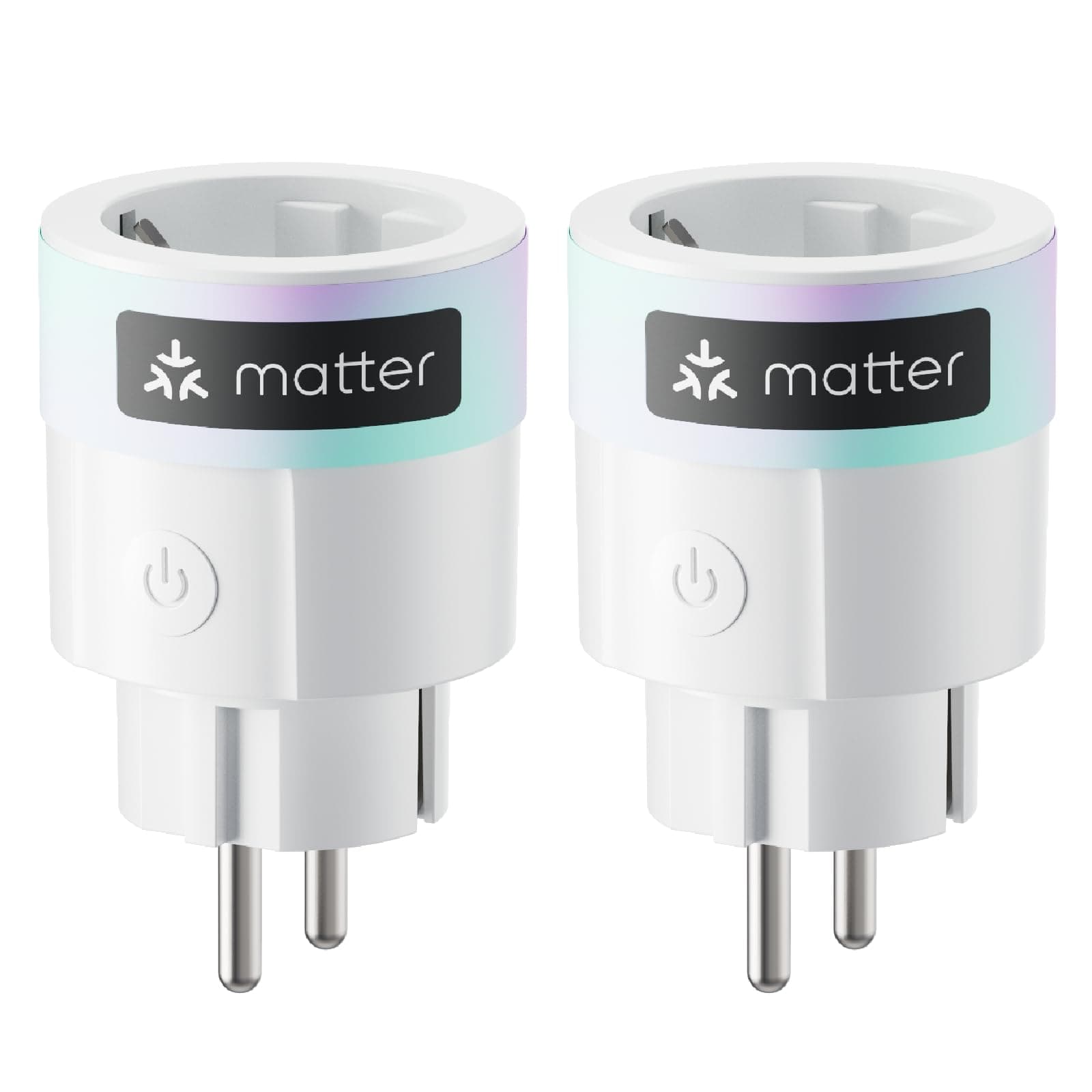 SwitchBot Plug Mini 2er Pack, Matter-fähig mit Leistungsüberwachung, WLAN Steckdose kompatibel mit Alexa, Google Home, Apple Home und Home Assistant (über Matter), Sprach- & App-Steuerung, 16A Type F