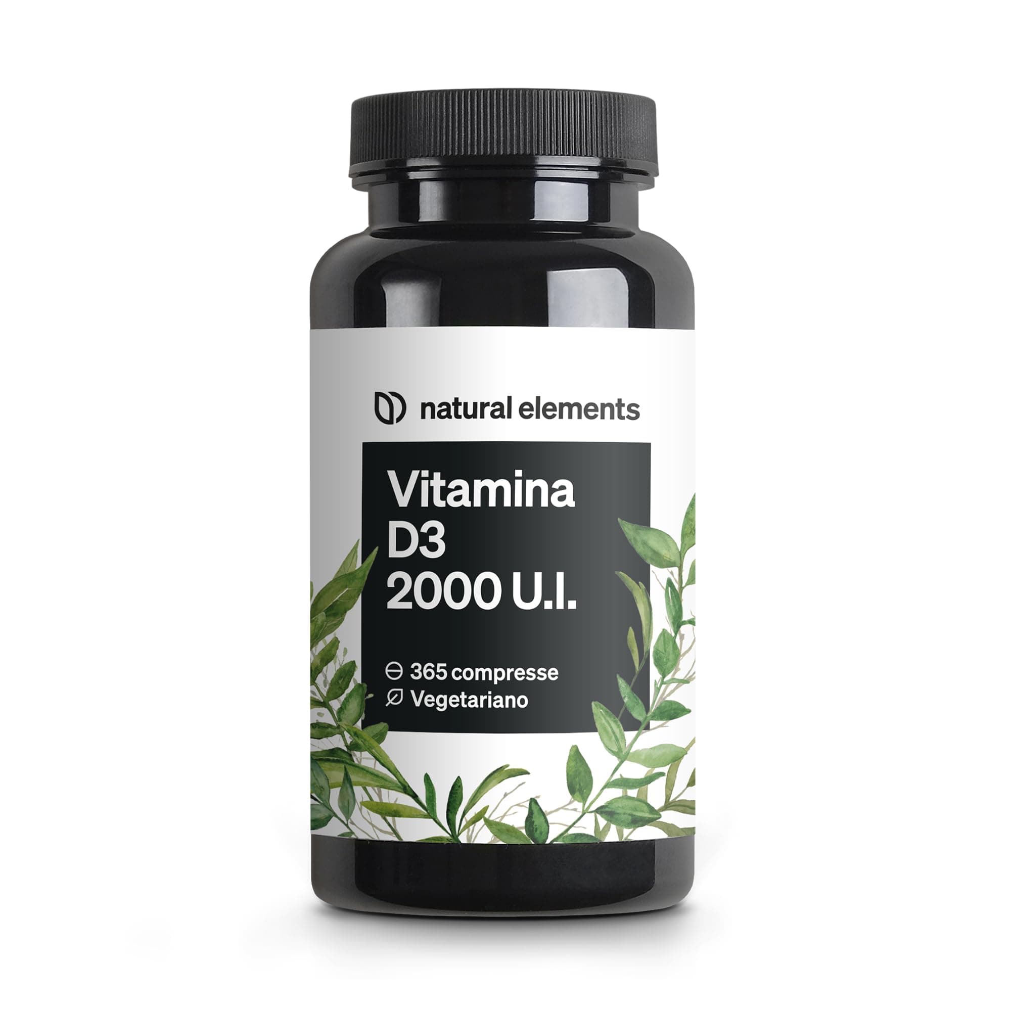 Vitamina D3 2000 U.I. – 365 compresse – per le ossa e il sistema immunitario – Integratore Vitamina D – ad alto dosaggio, senza additivi inutili – prodotto e testato in laboratorio in Germania
