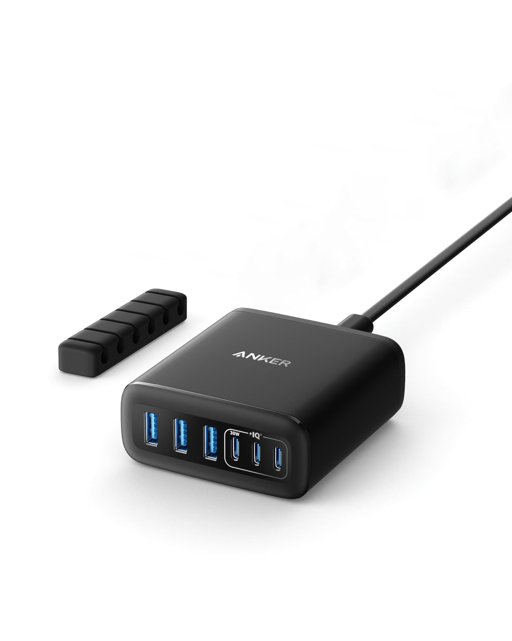 Anker 112W USB C Ladegerät, 6 Port Ladestation mit 112W Ausgang Leistung, Für iPhone 17/16/15 Series, MacBook Air, Pixel, Galaxy, iPad, und mehr (Ohne Ladekabel)