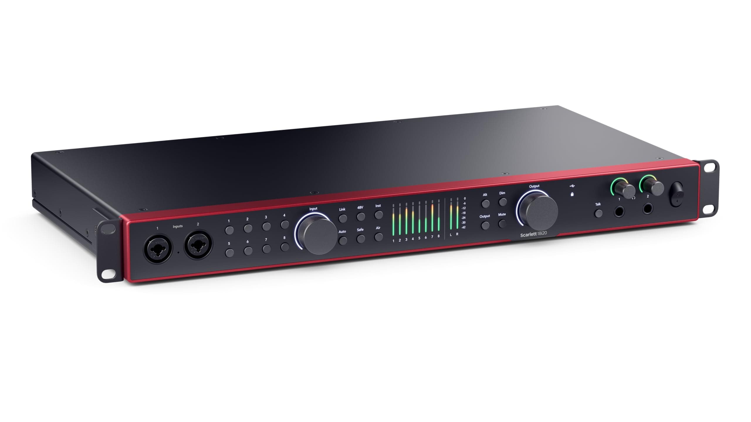 Focusrite Scarlett 18i20 4th Gen USB-Audio-Interface für Mehrspuraufnahmen, Musikproduktion und Podcasting – High-Fidelity, Recording in Studioqualität und alle benötigte Software zur Aufnahme