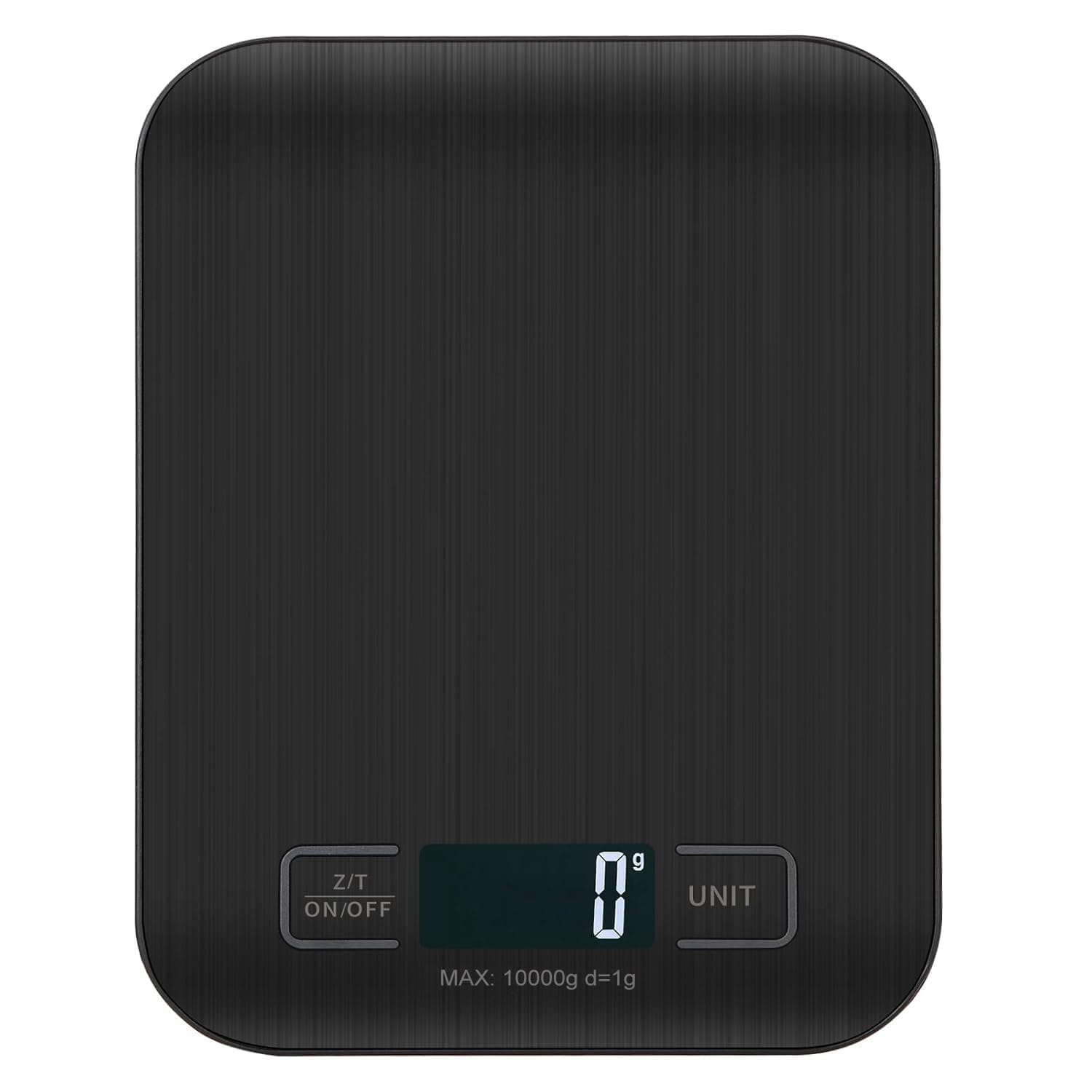Báscula de Cocina Digita, Báscula Digital 10kg - MedicióN Precisa Hasta 1g, Estilizada Y Delgada Balanza Para Alimentos, Pantalla Lcd, FuncióN De Tara (Negro)