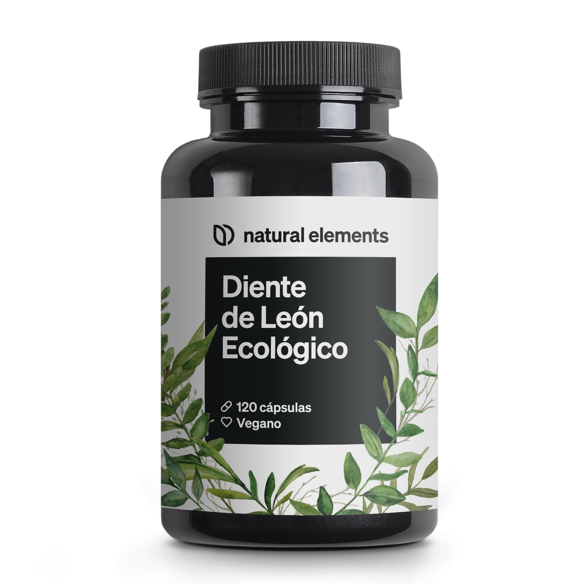Diente de León Ecológico (10:1) - 1.000 mg de extracto de raíz de diente de león por dosis diaria - 120 cápsulas en alta dosificación - Probado en laboratorio y vegano