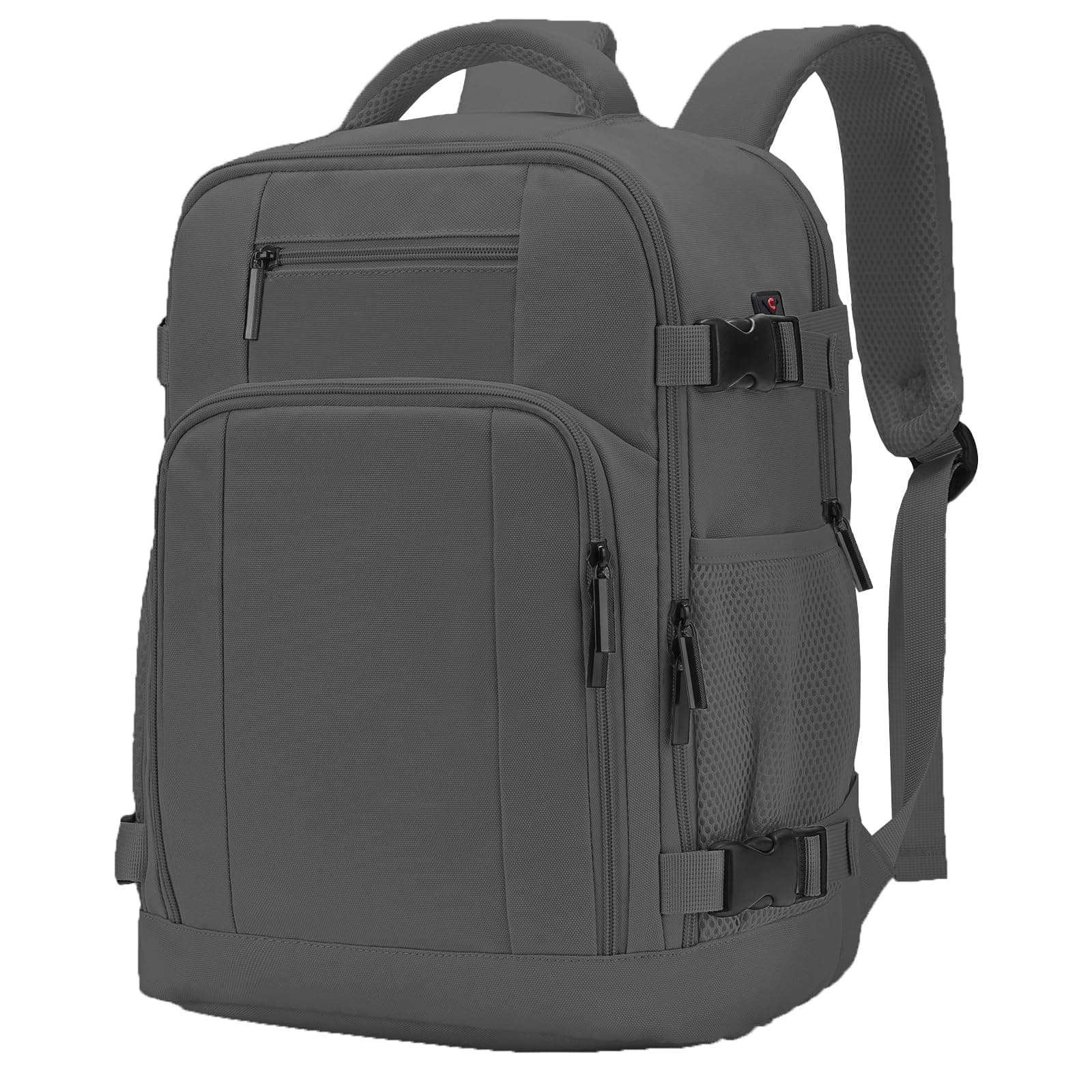 ZHXX Mochila viaje,mochila 40x30x20,como maleta cabina para Ryanair|Vueling|Wizz Air. Incluye compartimento para portátil de 14 pulgadas y bolsillo de seguridad.Gris
