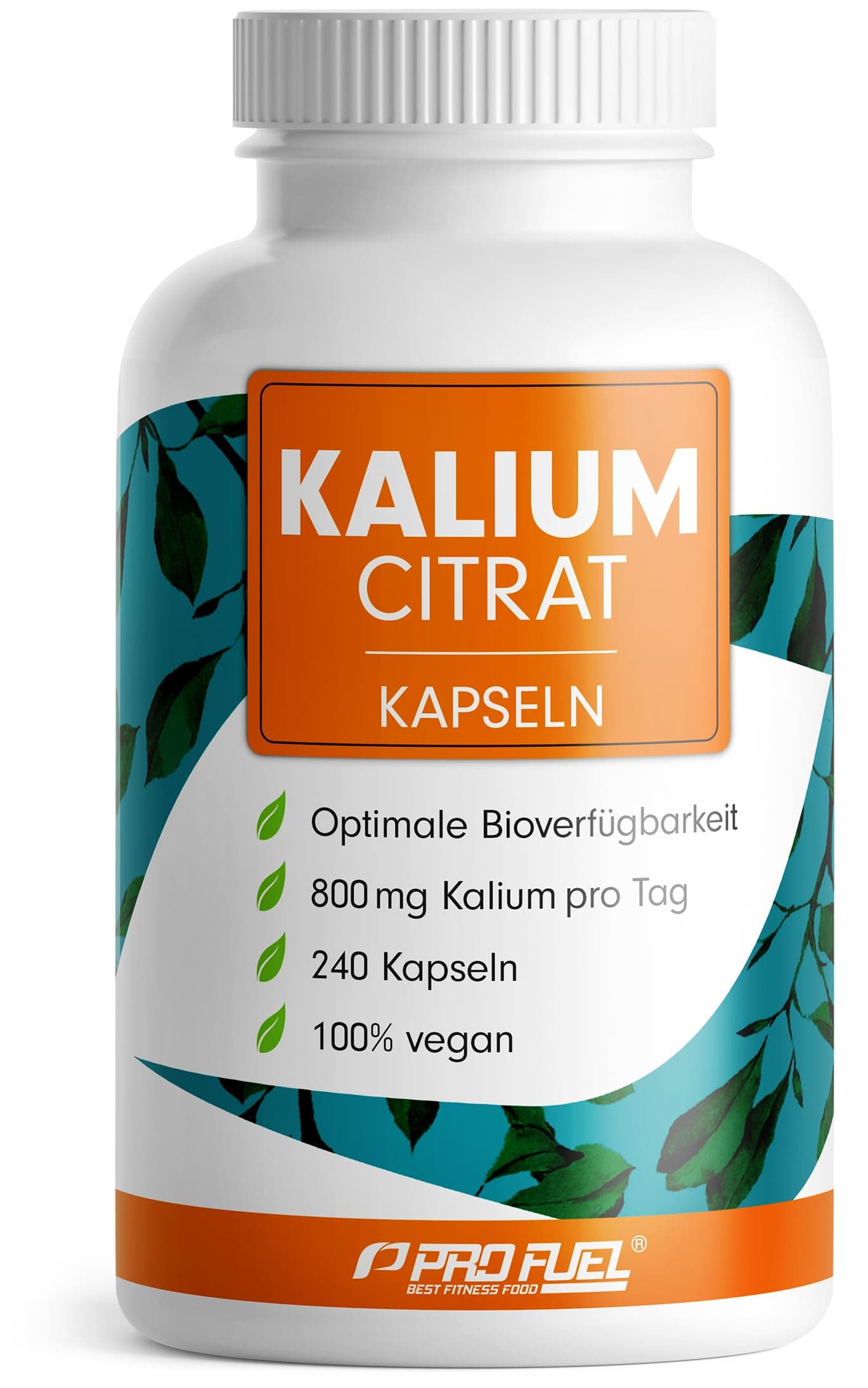 Kalium Kapseln 240x - optimal hochdosiert: 2240 mg Kaliumcitrat pro Tag, davon 800 mg elementares Kalium (Potassium) - hohe Bioverfügbarkeit - laborgeprüft mit Zertifikat - Vorrat für 120 Tage