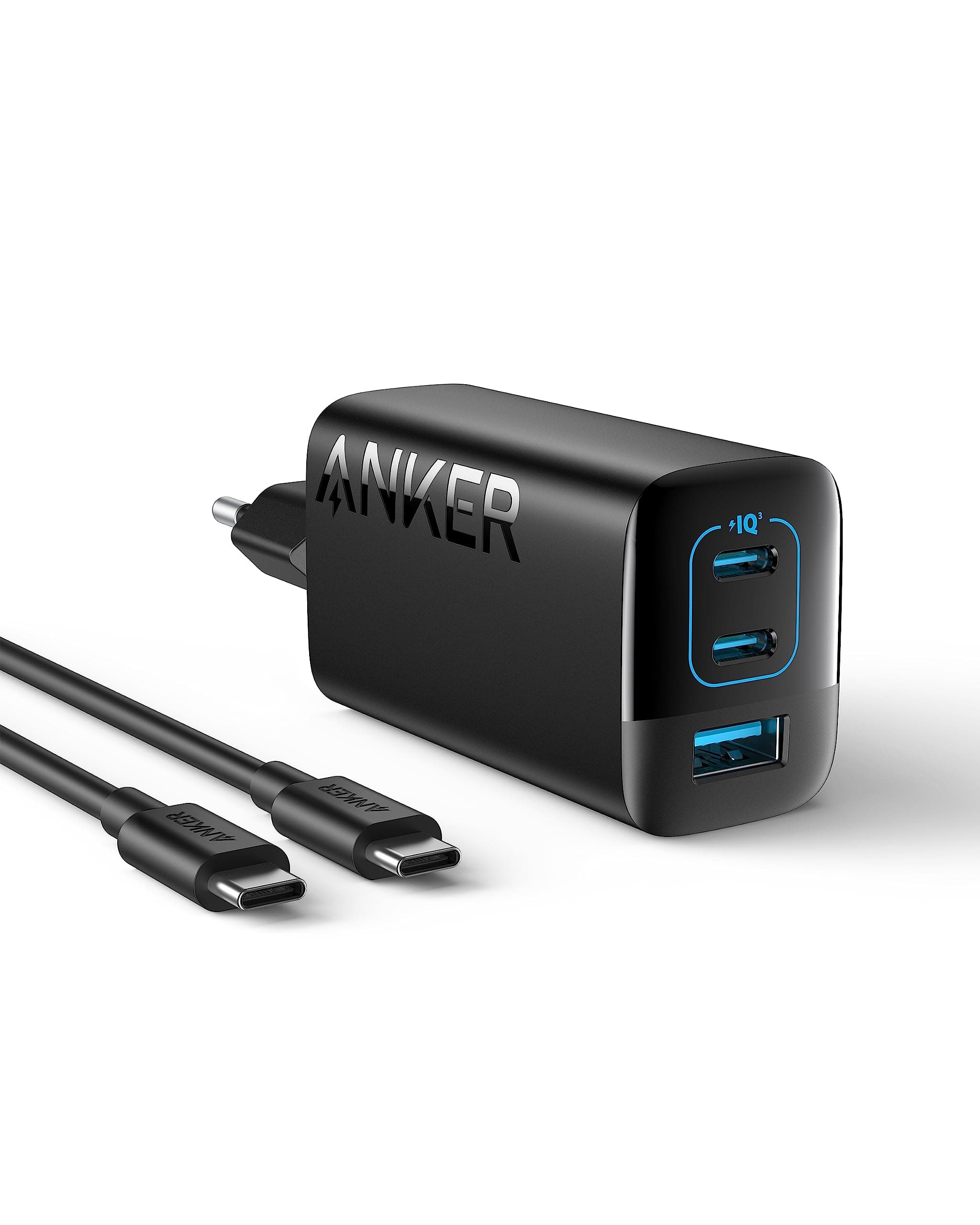Anker USB C Ladegerät 67W, Anker 335 Hochleistungs-Netzteil mit PIQ 3.0, 3-Port Schnellladegerät, iPad ladegerät, PD Charger für iPhone 17/16/15 Series, MacBook Pro, iPad, Galaxy, Pixel und mehr