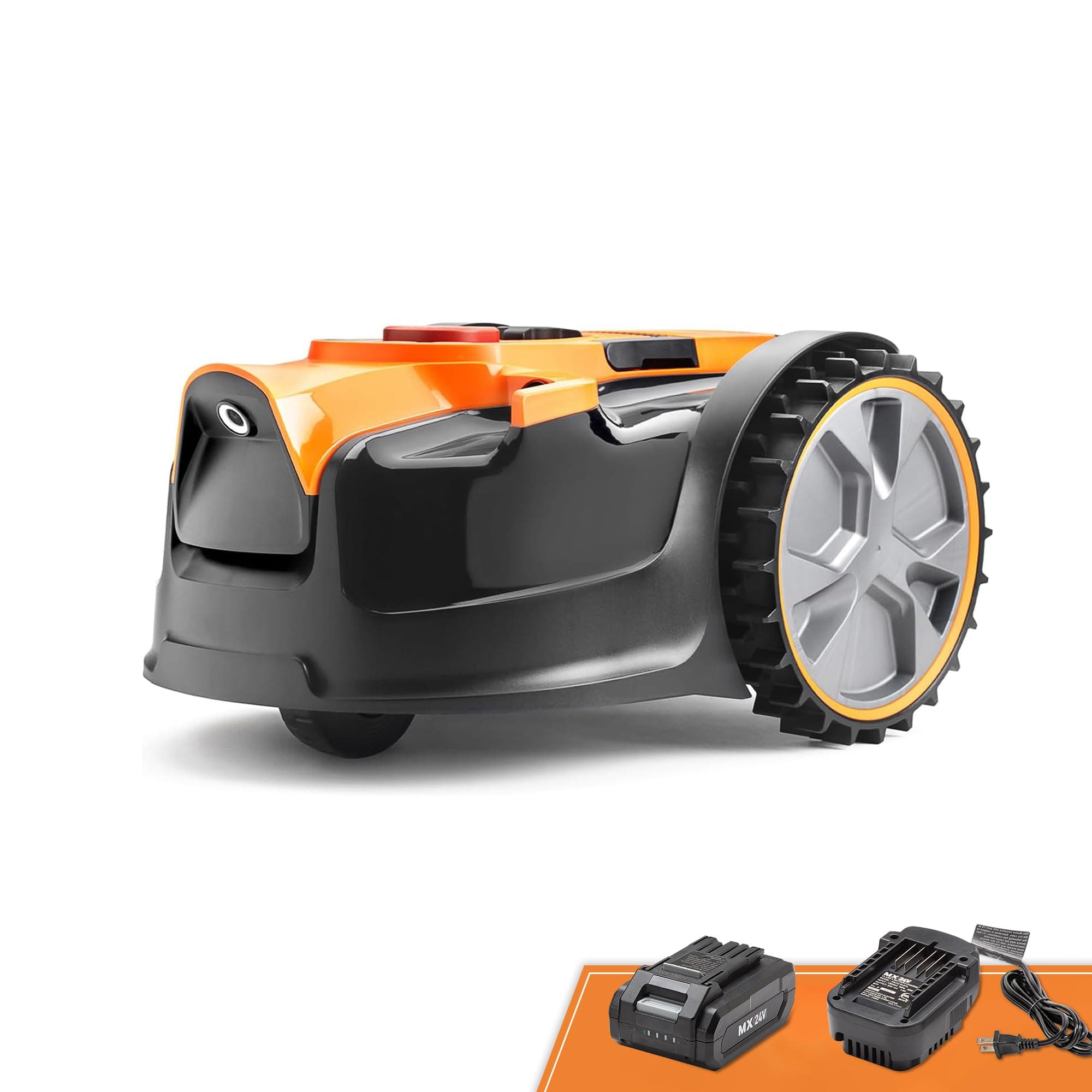 Lawnmaster OcuMow®16 Robot Tondeuse sans Fil pour Tondeuse à Gazon autopropulsée jusqu'à 80 ㎡ avec Batterie 2Ah Modèle Compact pour débutant sans câble de délimitation