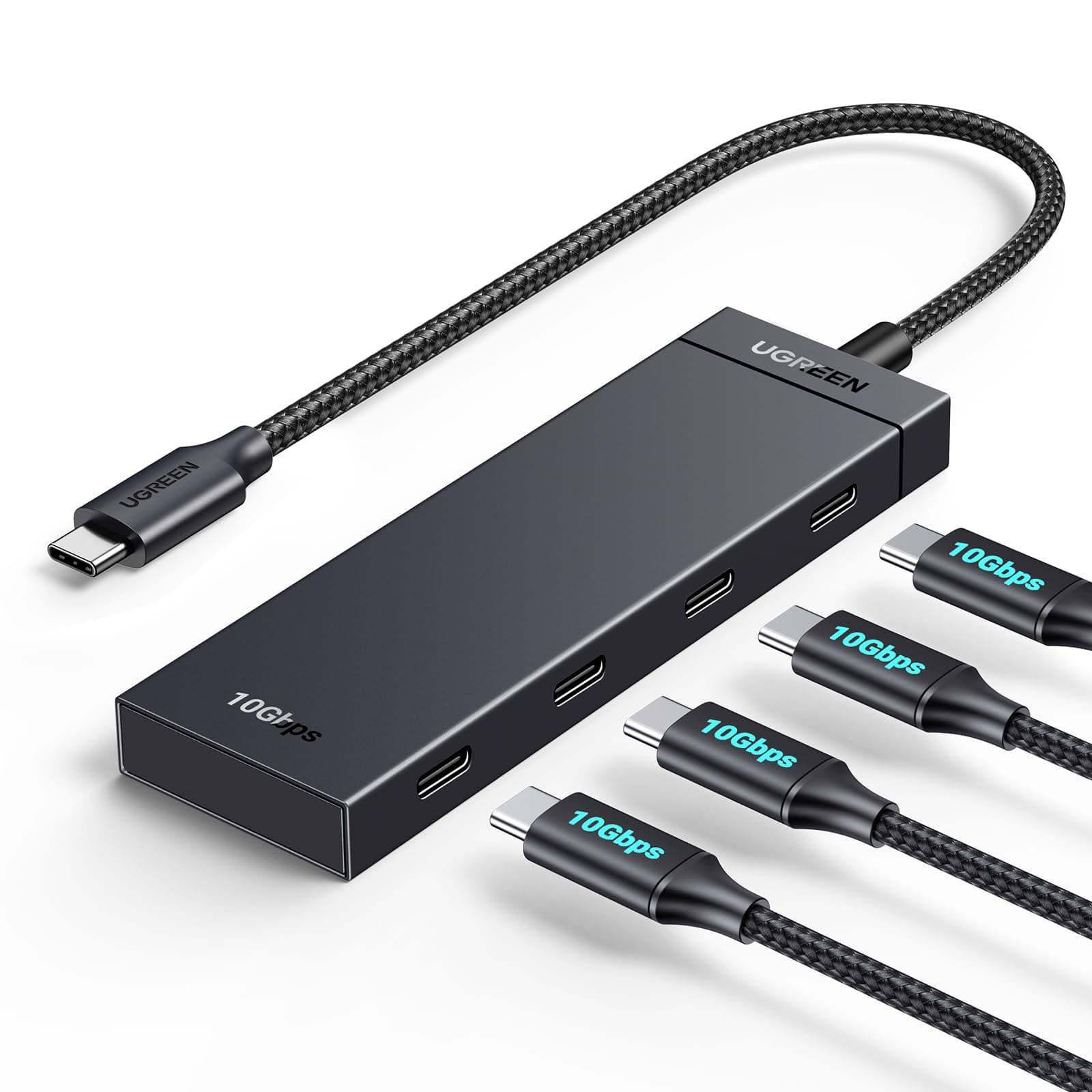 UGREEN USB C Hub 10 Gbps, Adapter mit 4*USB C 3.2 Ports, Hochgeschwindigkeits Multiport Splitter für iPhone 17 Serie, Galaxy S25 Serie, MacBook, iMac, iPad, Chromebook und mehr