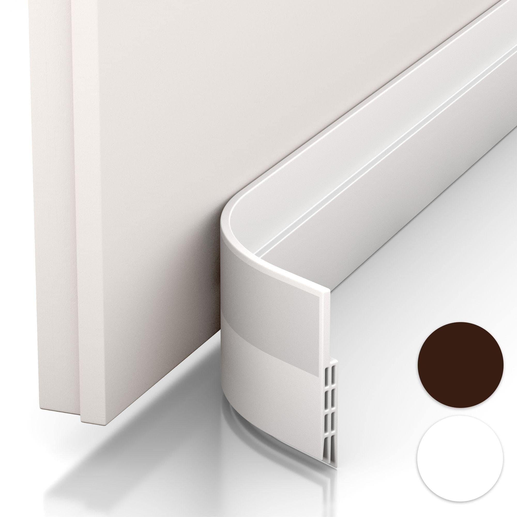 Vellure® Burlete puerta entrada contra corrientes de aire - NUEVO burlete puerta exterior autoadhesivo (rápido y sencillo) Insonorización, protección contra el frío y sellado (1x blanco)