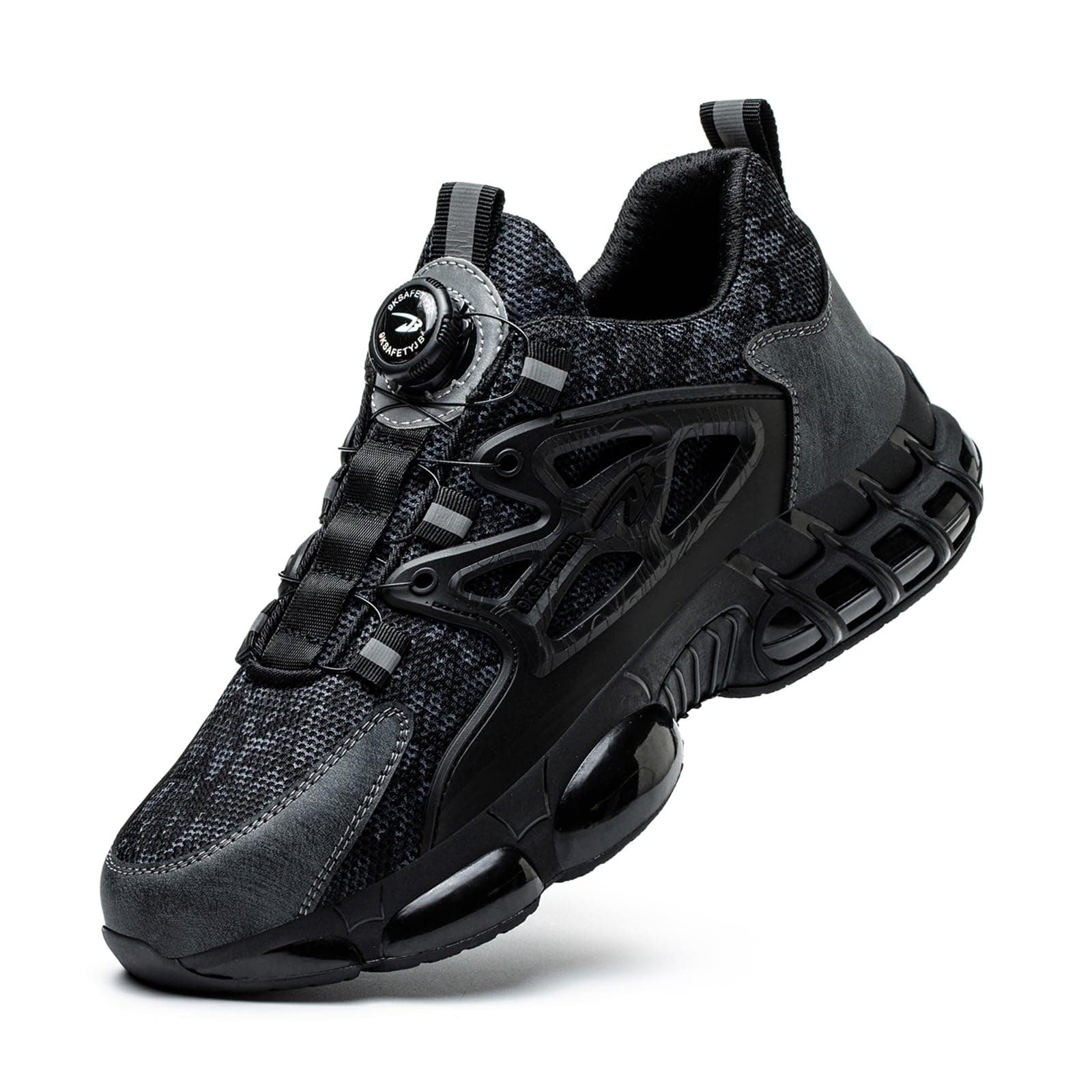 GemChve Chaussures de Sécurité Hommes Femmes Basket Légère Respirante Travail Antidérapante avec Embout en Acier 36-46 EU