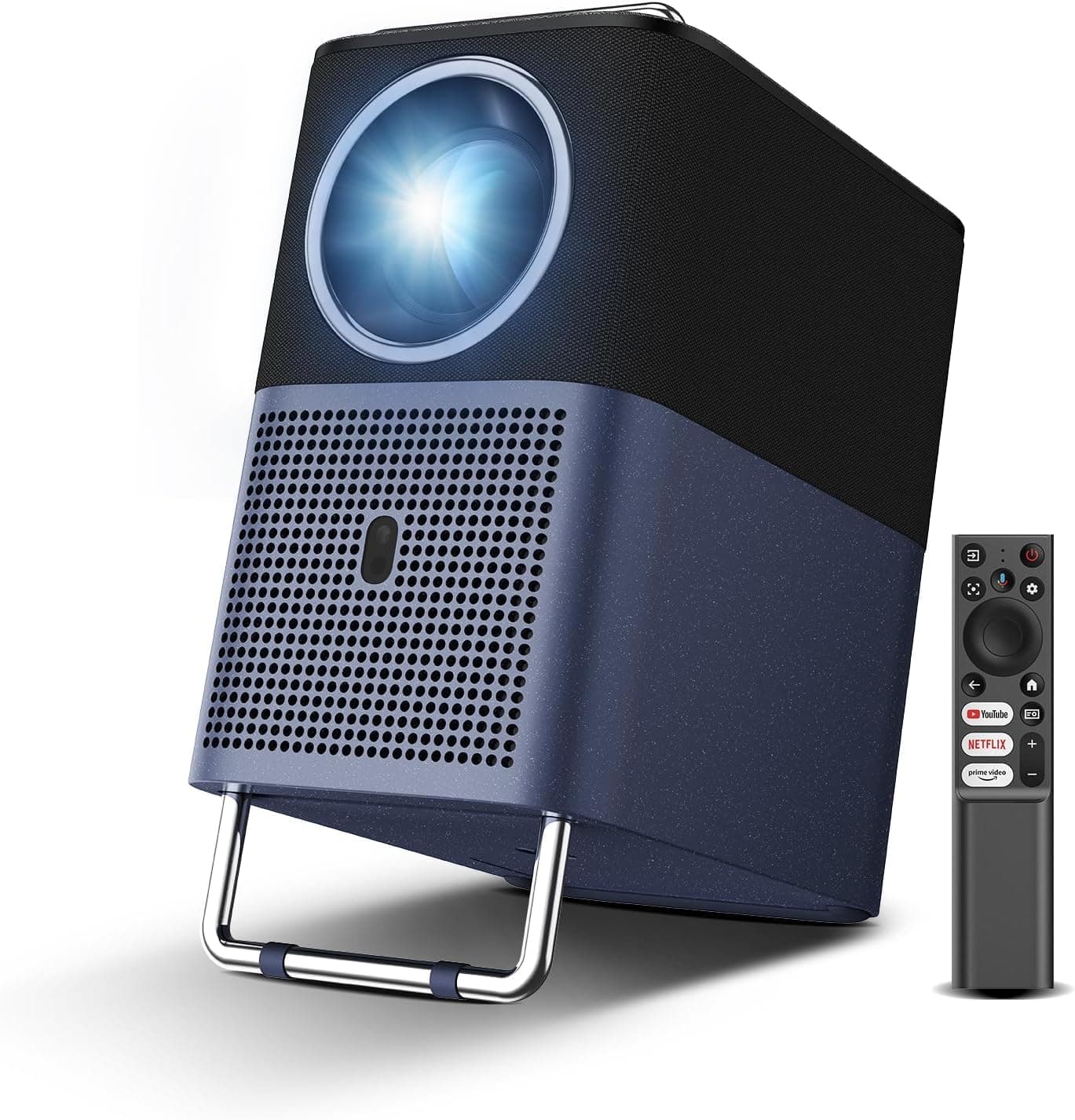 TCL A1s Proiettore 4K Supporta, Smart Google TV, Licenza Netflix, 2x 8 W Audio Dolby, Nativa 1080P, ISO 600, Messa a Fuoco Automatica e 6D Correzione Trapezoidale, Wi-Fi Bluetooth, Protector Portátil