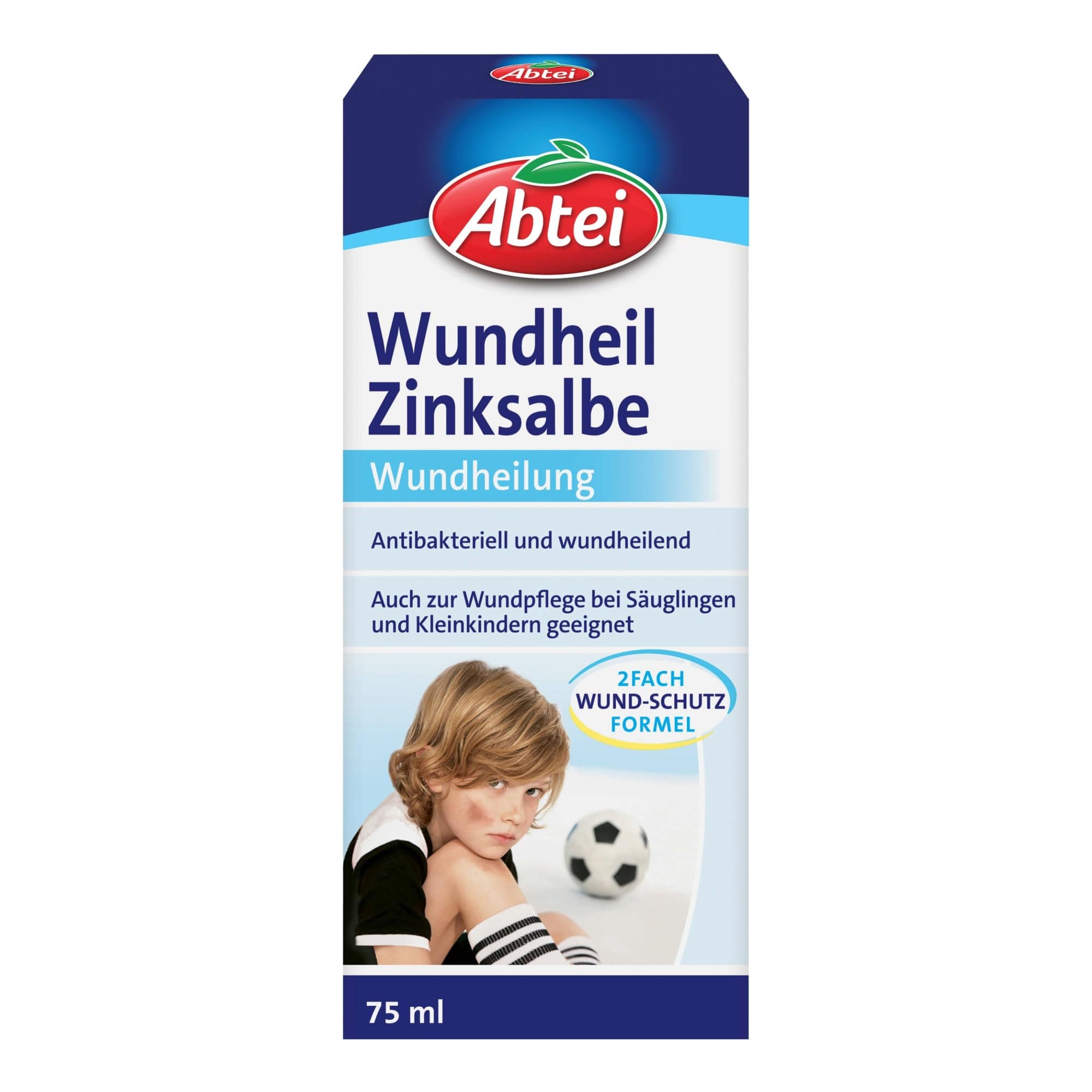 Abtei Wundheil Zinksalbe - Salbe mit Zink zur Wundheilung - antibakteriell und entzündungshemmend - auch für Babys und Kleinkinder geeignet - 75 ml