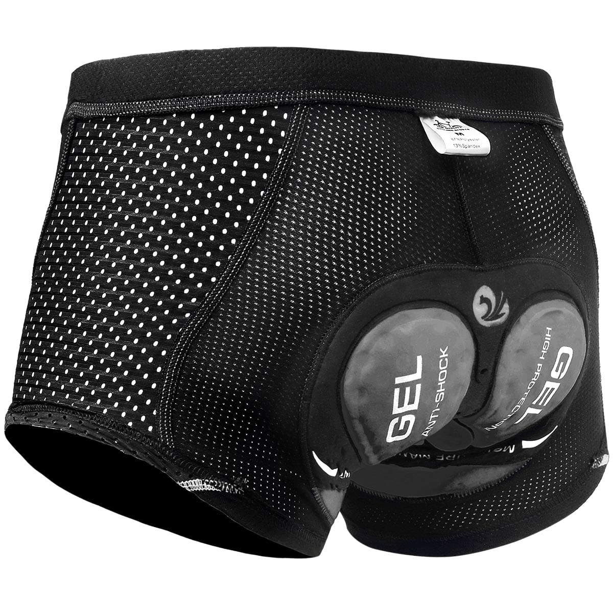 X-TIGER Ciclismo Uomo 5D Gel Imbottito Boxer Traspirante Biancheria Intimo Mutande Pantaloncini da Ciclismo Bici