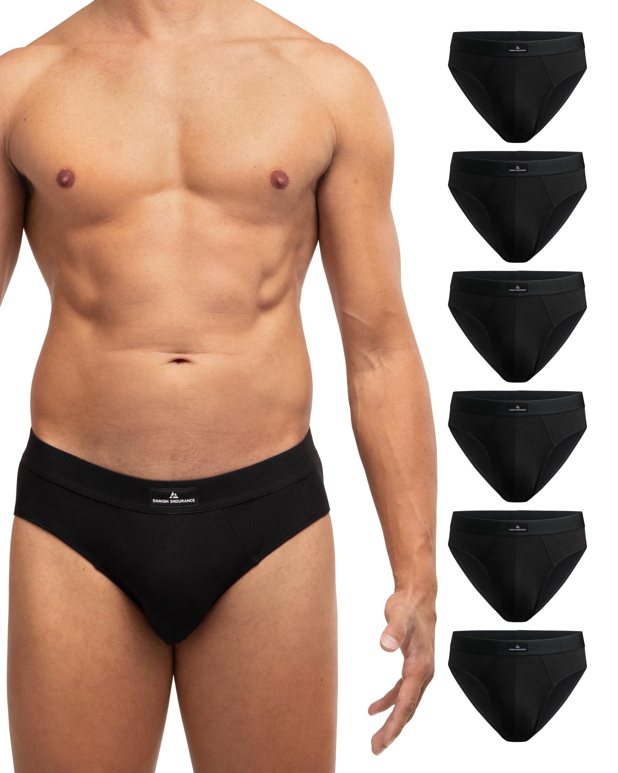 DANISH ENDURANCE Calzoncillos Hombre Slip, Slips Hombre Algodon, Transpirables, Pack de 3 - Ropa Hombre, Ropa Interior