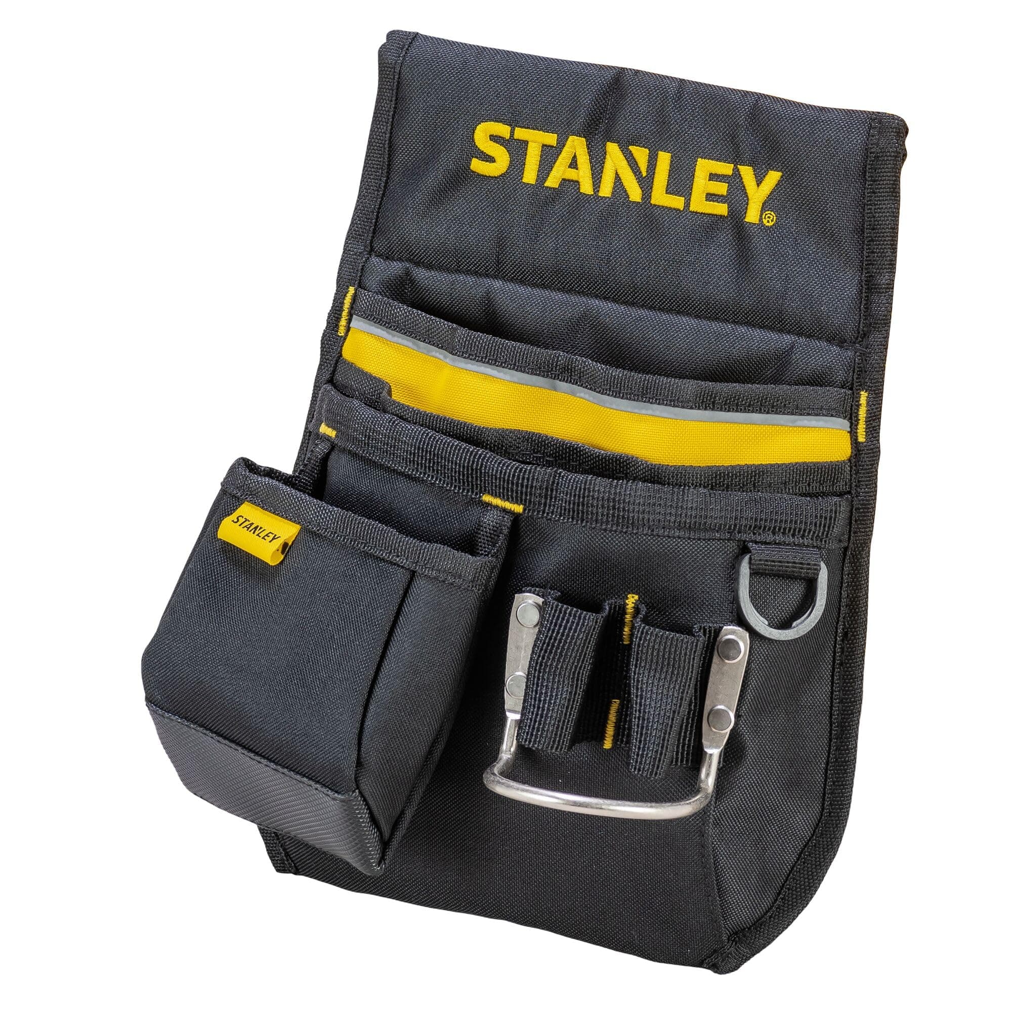 STANLEY Gürteltasche Werkzeuggürtel (24x6x15.5cm, 600 Denier Nylon, mit 2 Nageltaschen, 1 Hammerhalter und 1 Bandmaßtasche, leicht zugängliche Fächer)